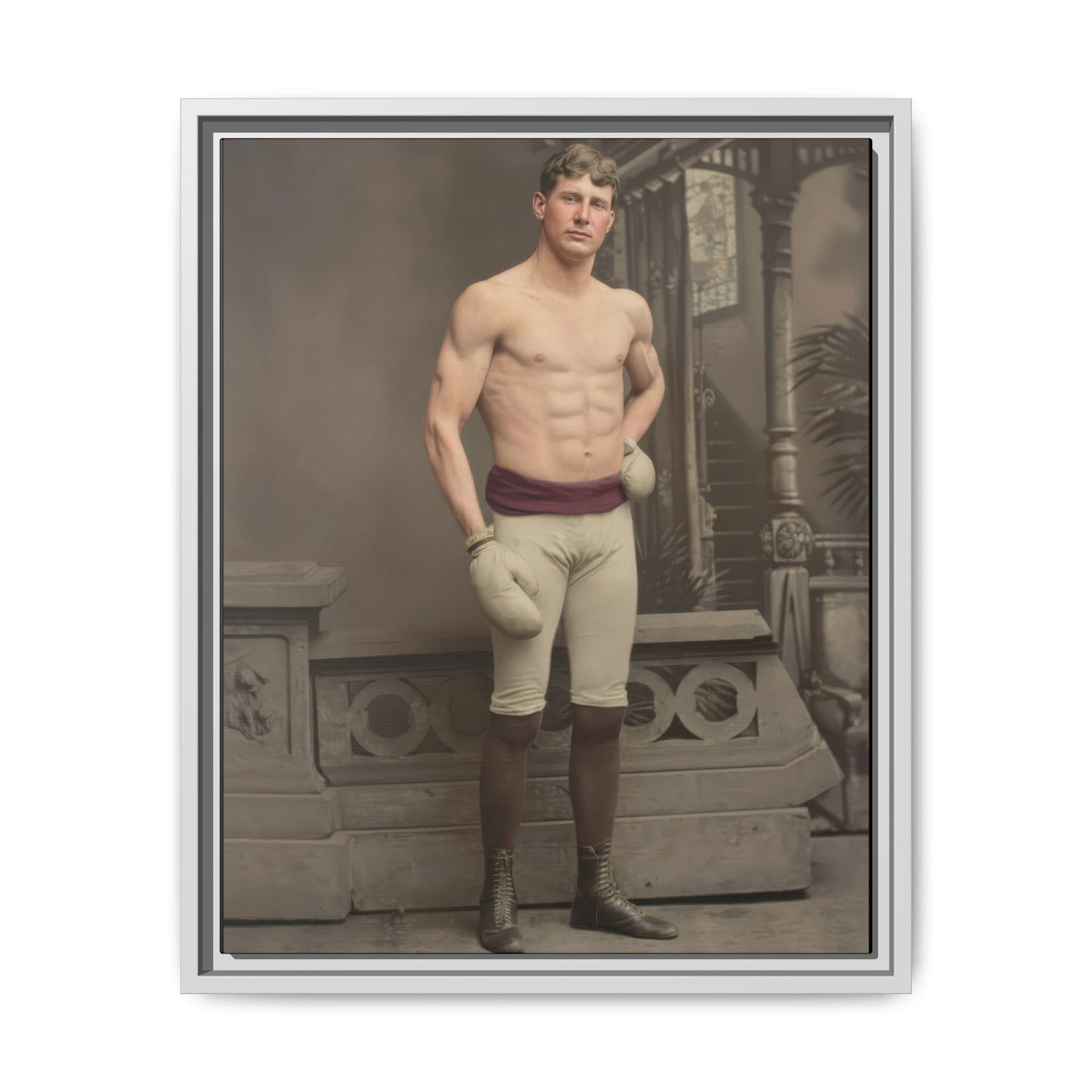 athlétisme 008 | Framed Vintage Photo - Matte Canvas