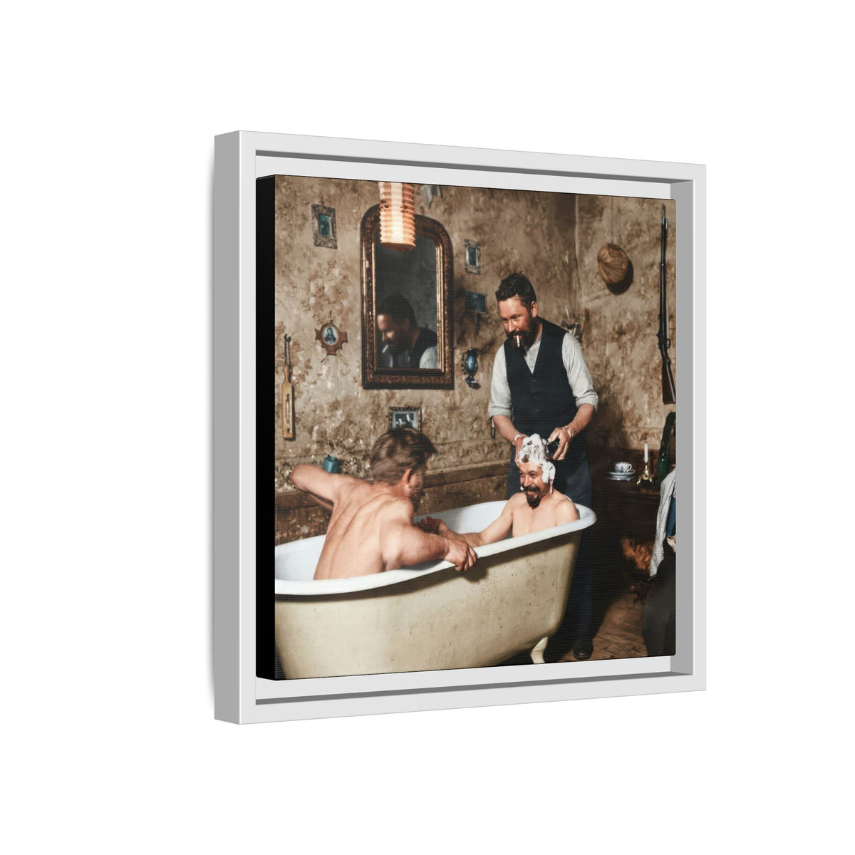 hommes 031 | Framed Vintage Photo - Matte Canvas2