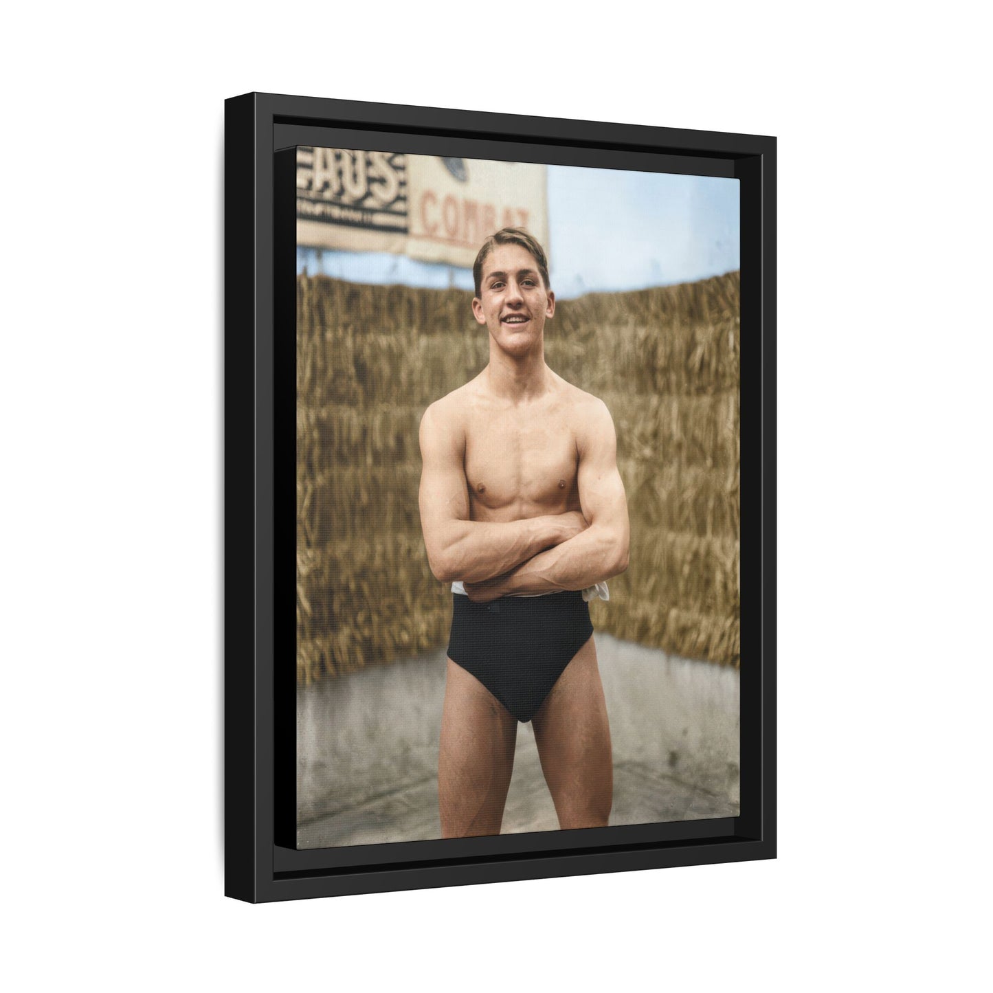 athlétisme 047 | Framed Vintage Photo - Matte Canvas