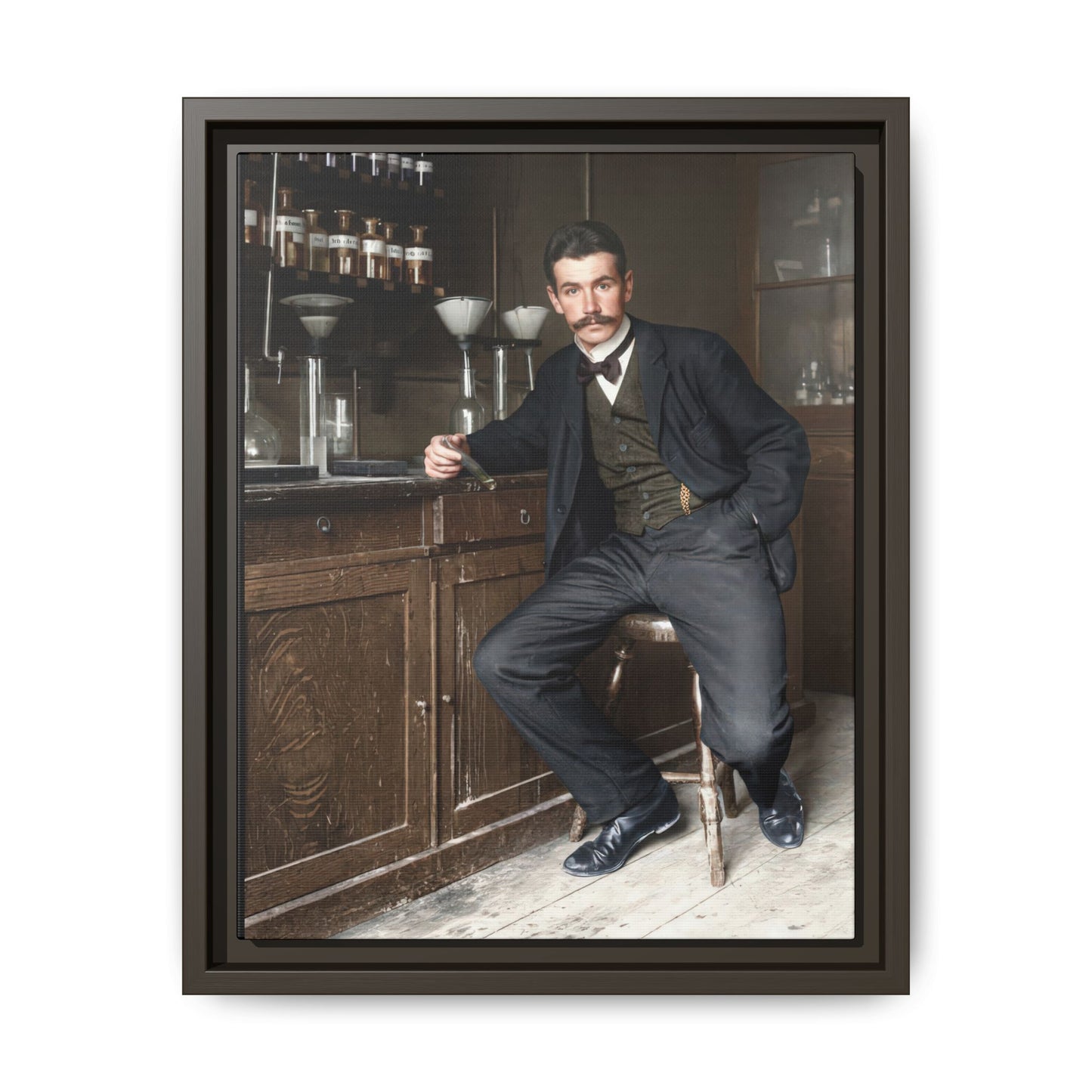 celibataire 024 | Framed Vintage Photo - Matte Canvas