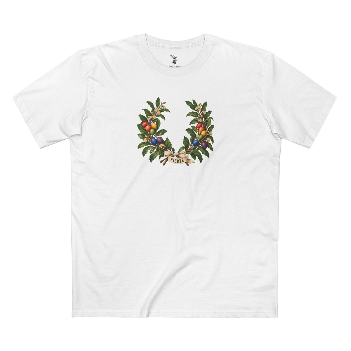 Burkinabè Shea FIERTÉ Pride Laurel Wreath T-Shirt — Care and Continuity