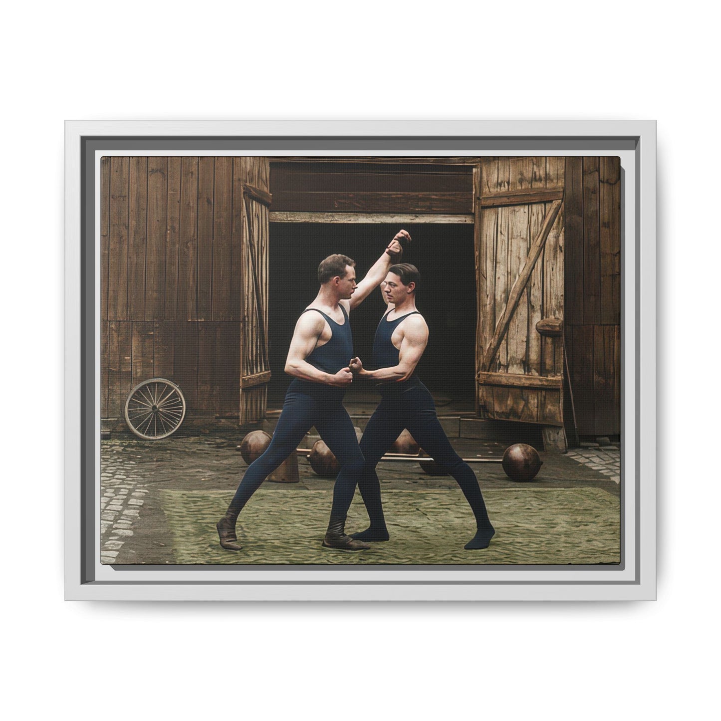 athlétisme 036 | Framed Vintage Photo - Matte Canvas