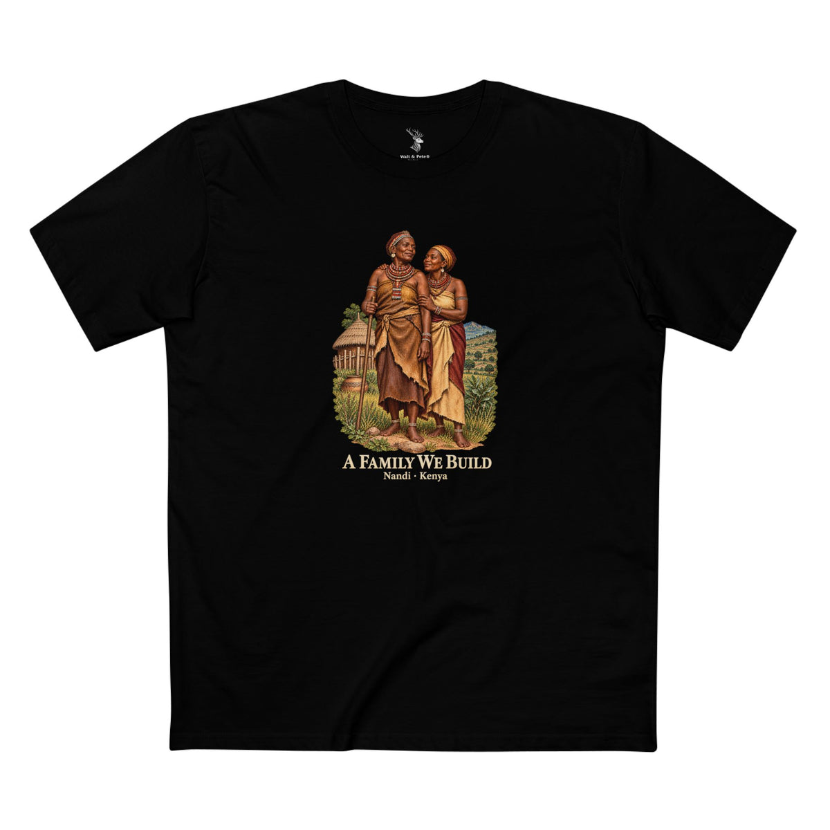 A Family We Build | Nandi-Inspired Vintage Art T-Shirt