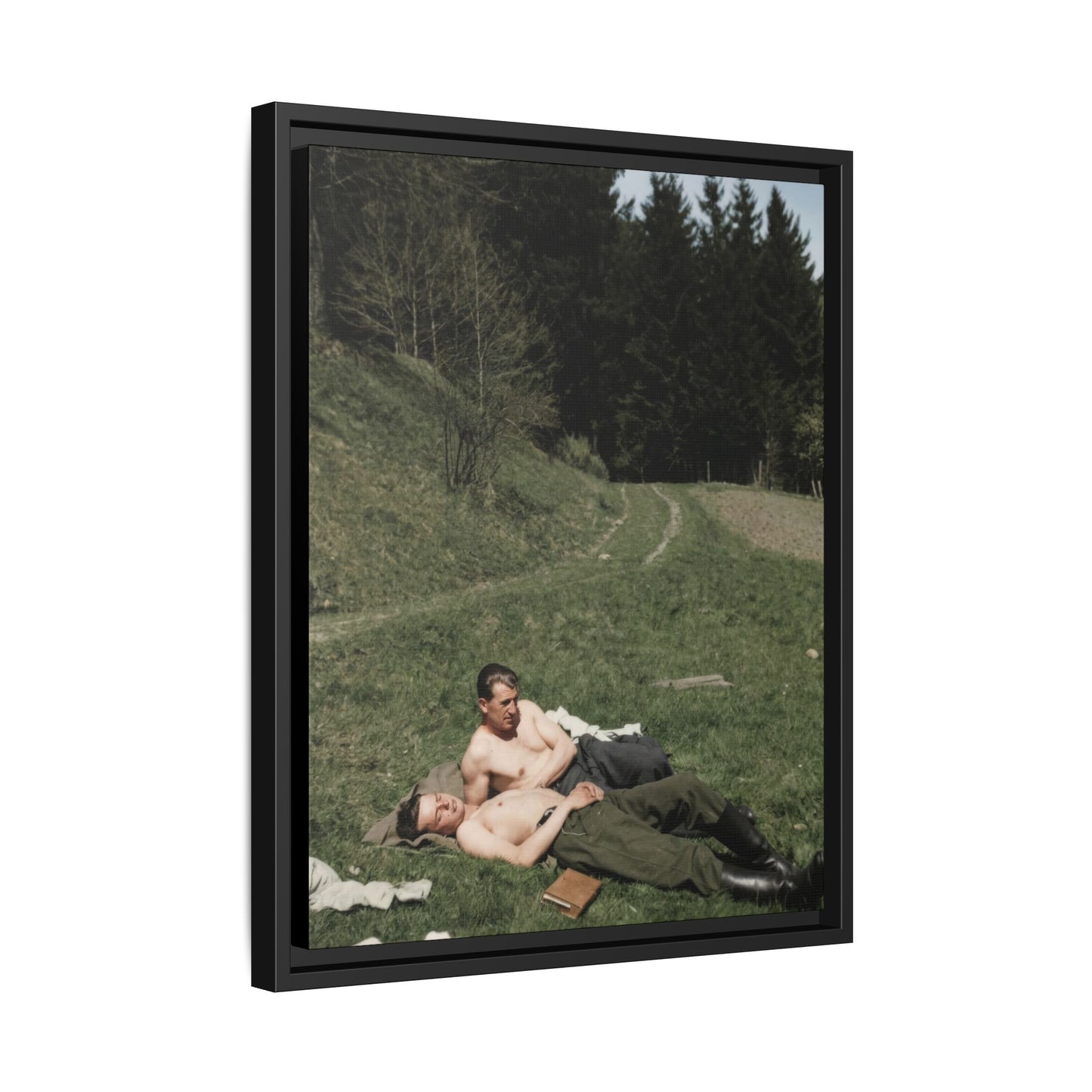 paire 073 | Framed Vintage Photo - Matte Canvas