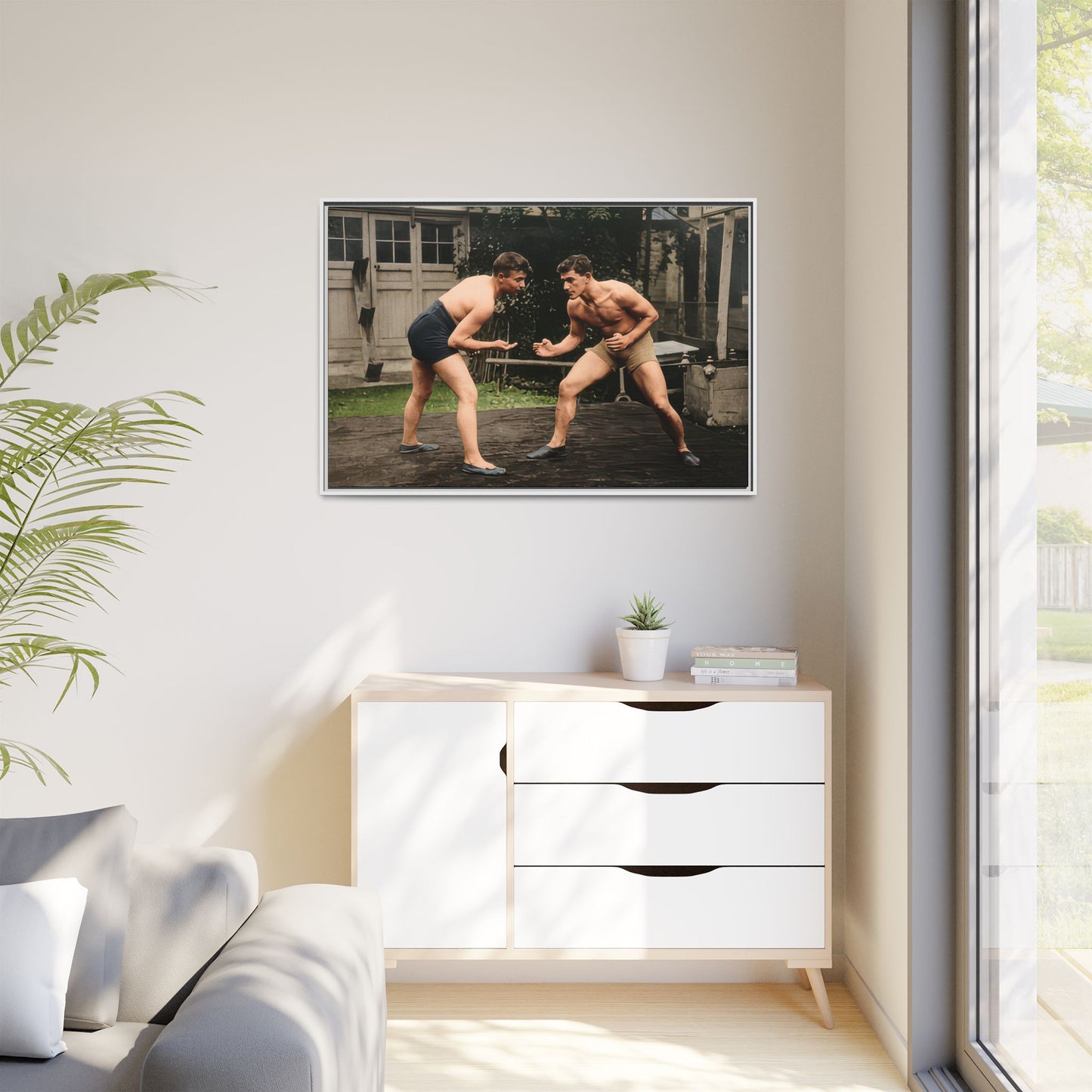 athlétisme 033 | Framed Vintage Photo - Matte Canvas