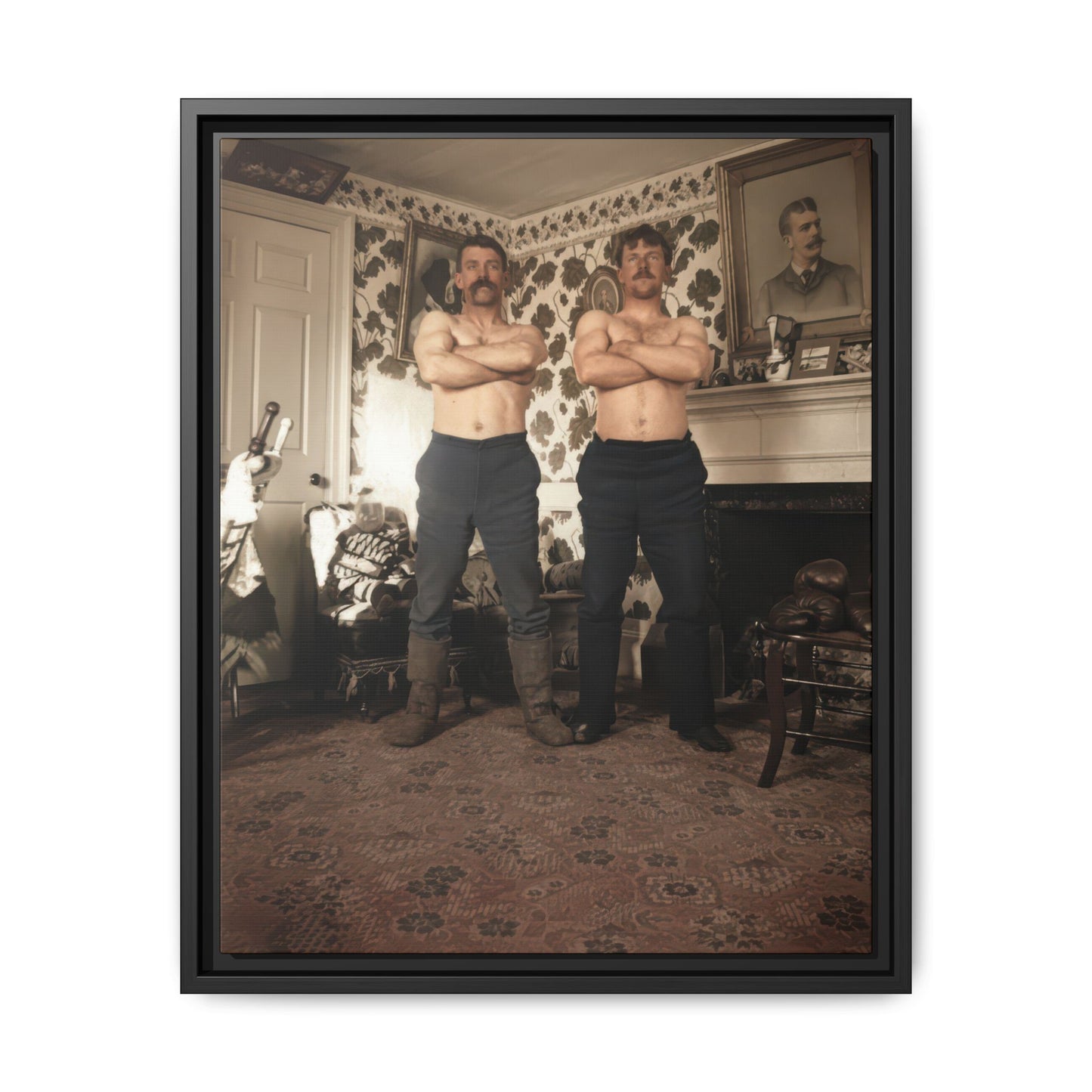 athlétisme 001 | Framed Vintage Photo - Matte Canvas