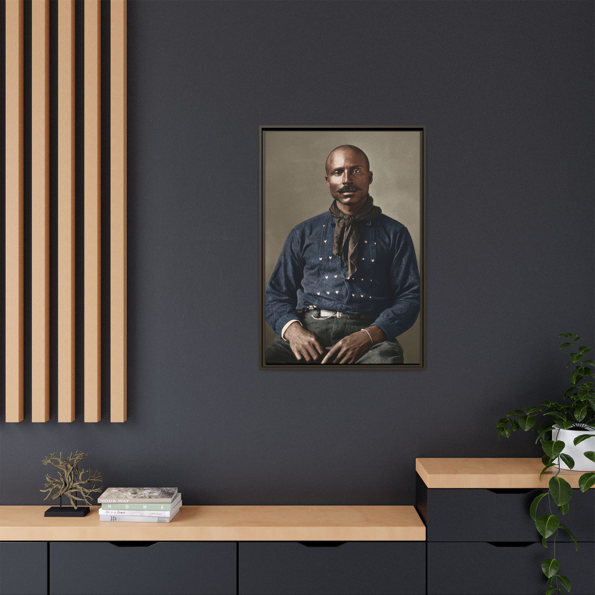 celibataire 017 | Framed Vintage Photo - Matte Canvas