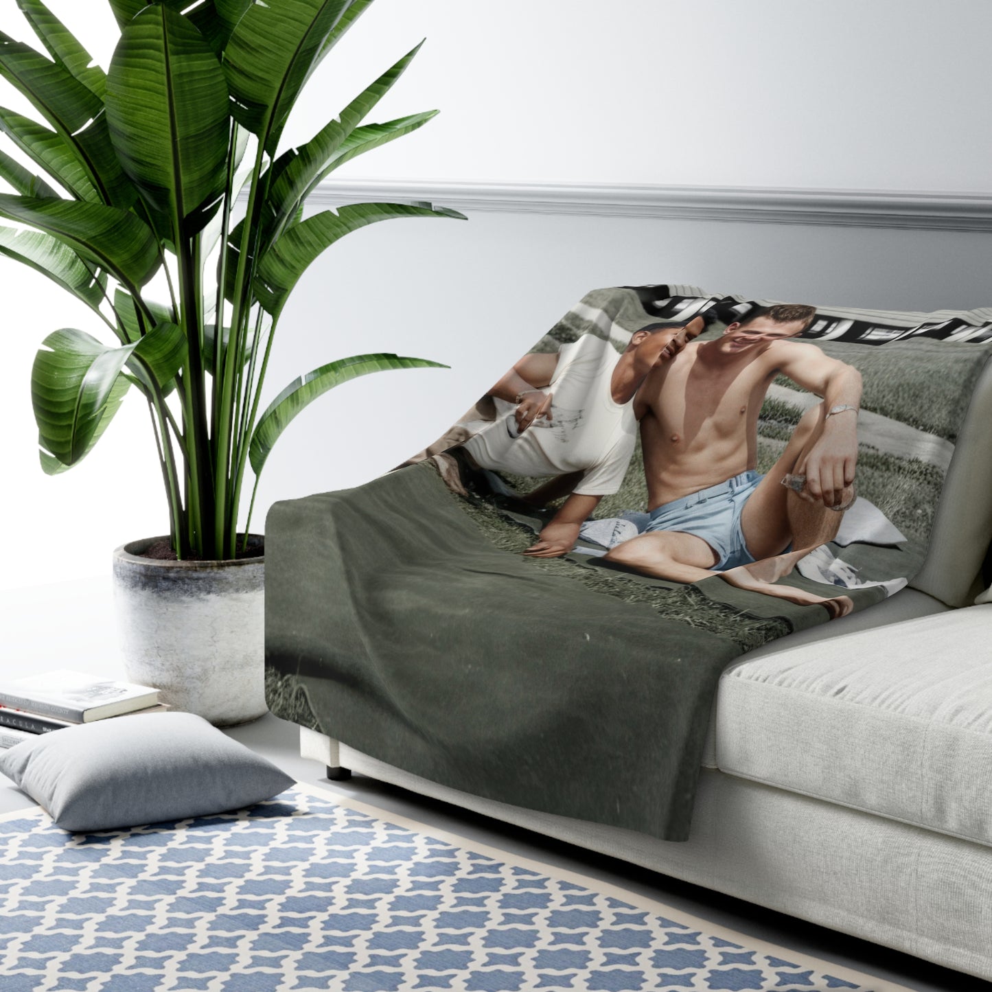 Heirloom Sherpa Blanket – paire 038 Premium fleece throw · 50x60, 60x80