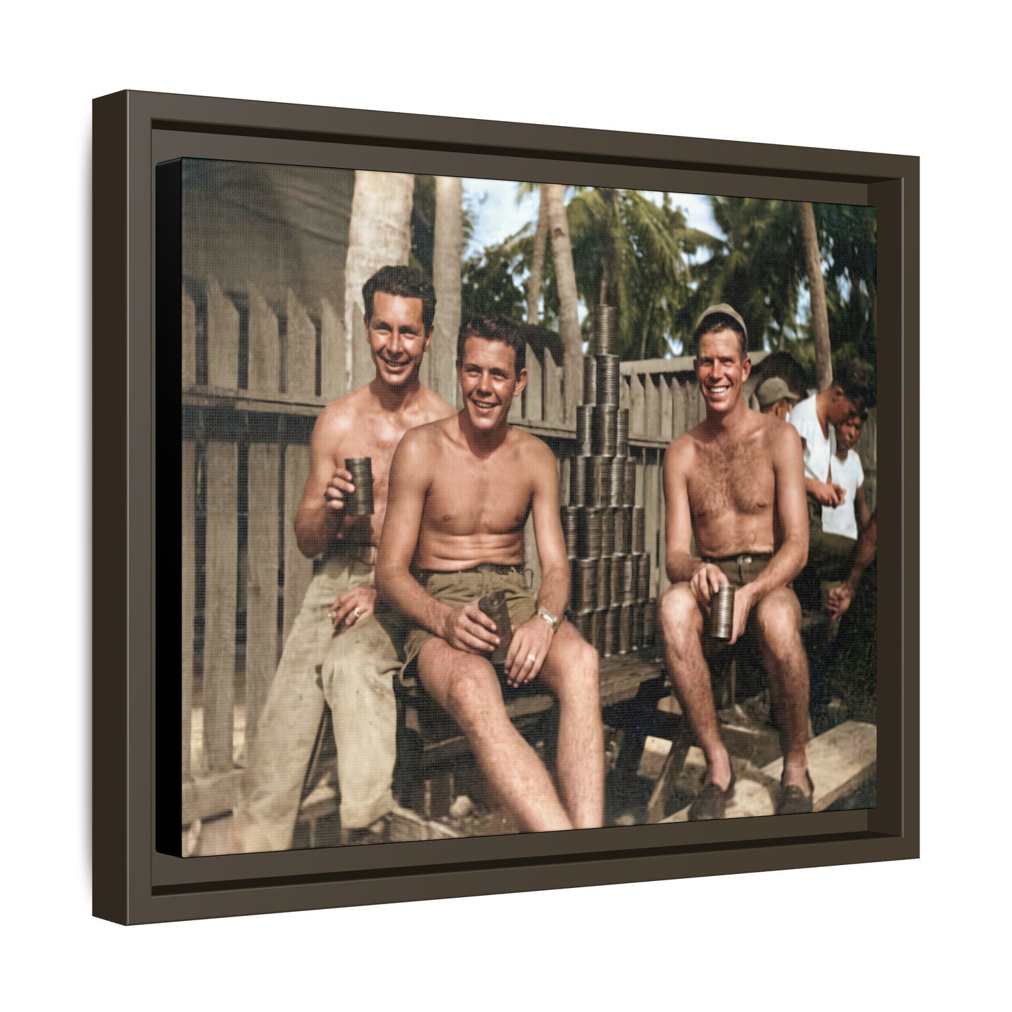 hommes 003 | Framed Vintage Photo - Matte Canvas