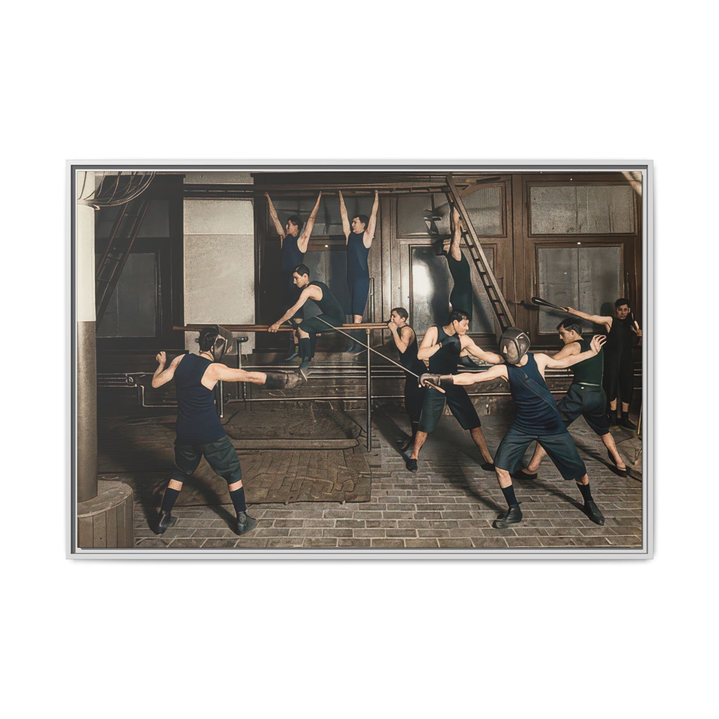 athlétisme 038 | Framed Vintage Photo - Matte Canvas