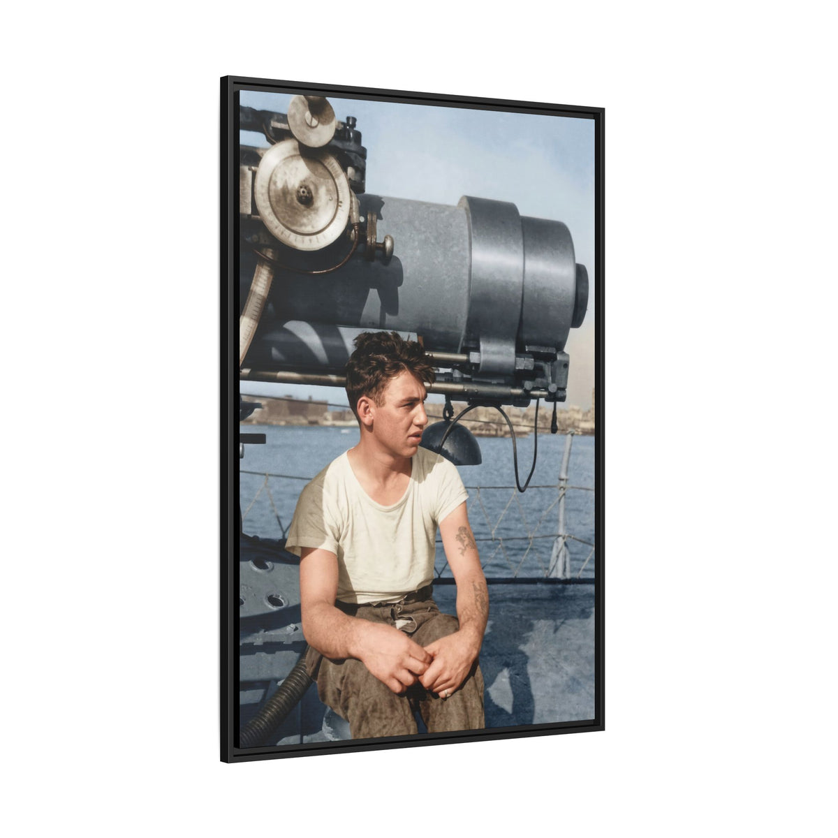 celibataire 026 | Framed Vintage Photo - Matte Canvas