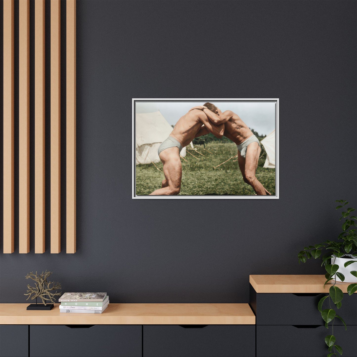 athlétisme 019 | Framed Vintage Photo - Matte Canvas