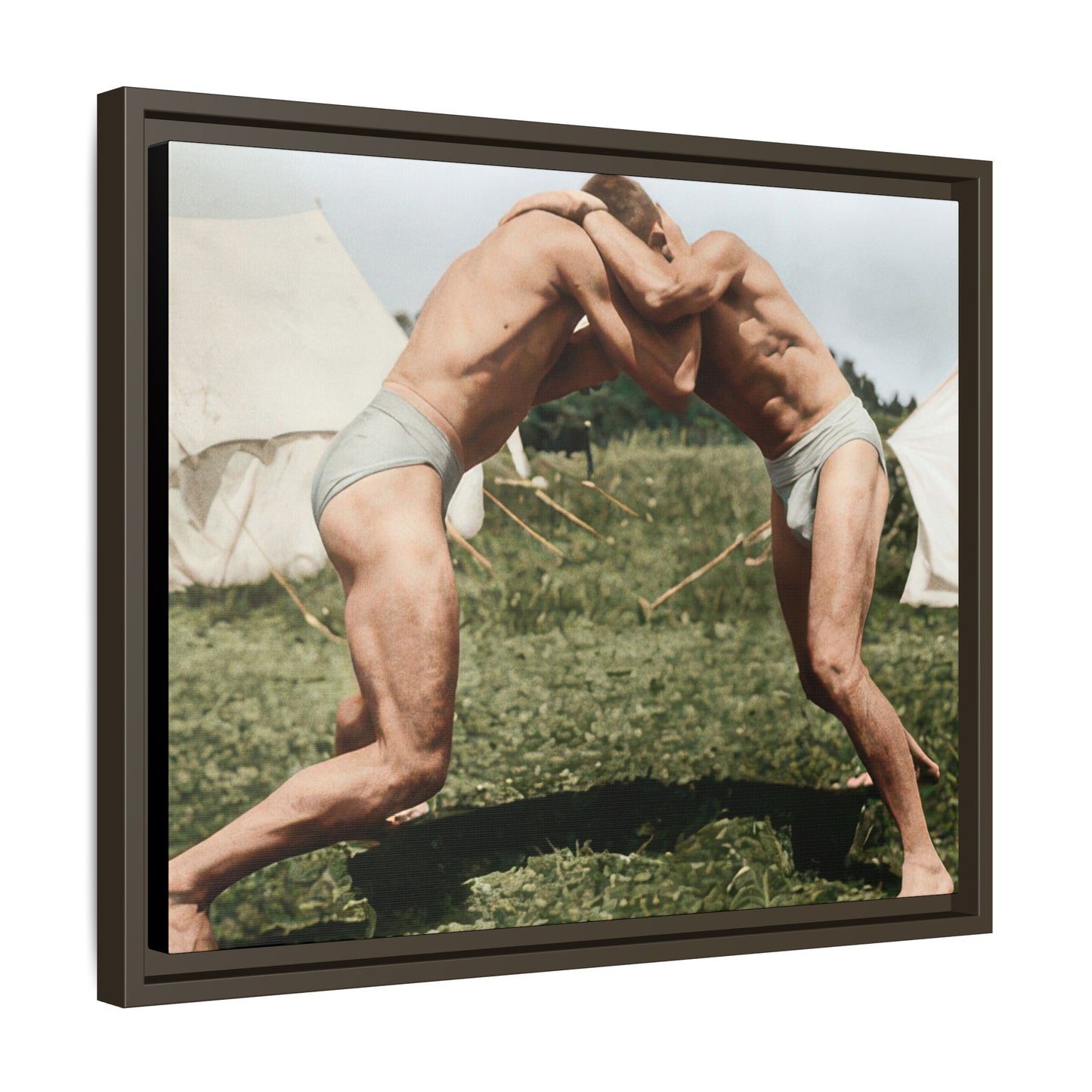 athlétisme 019 | Framed Vintage Photo - Matte Canvas