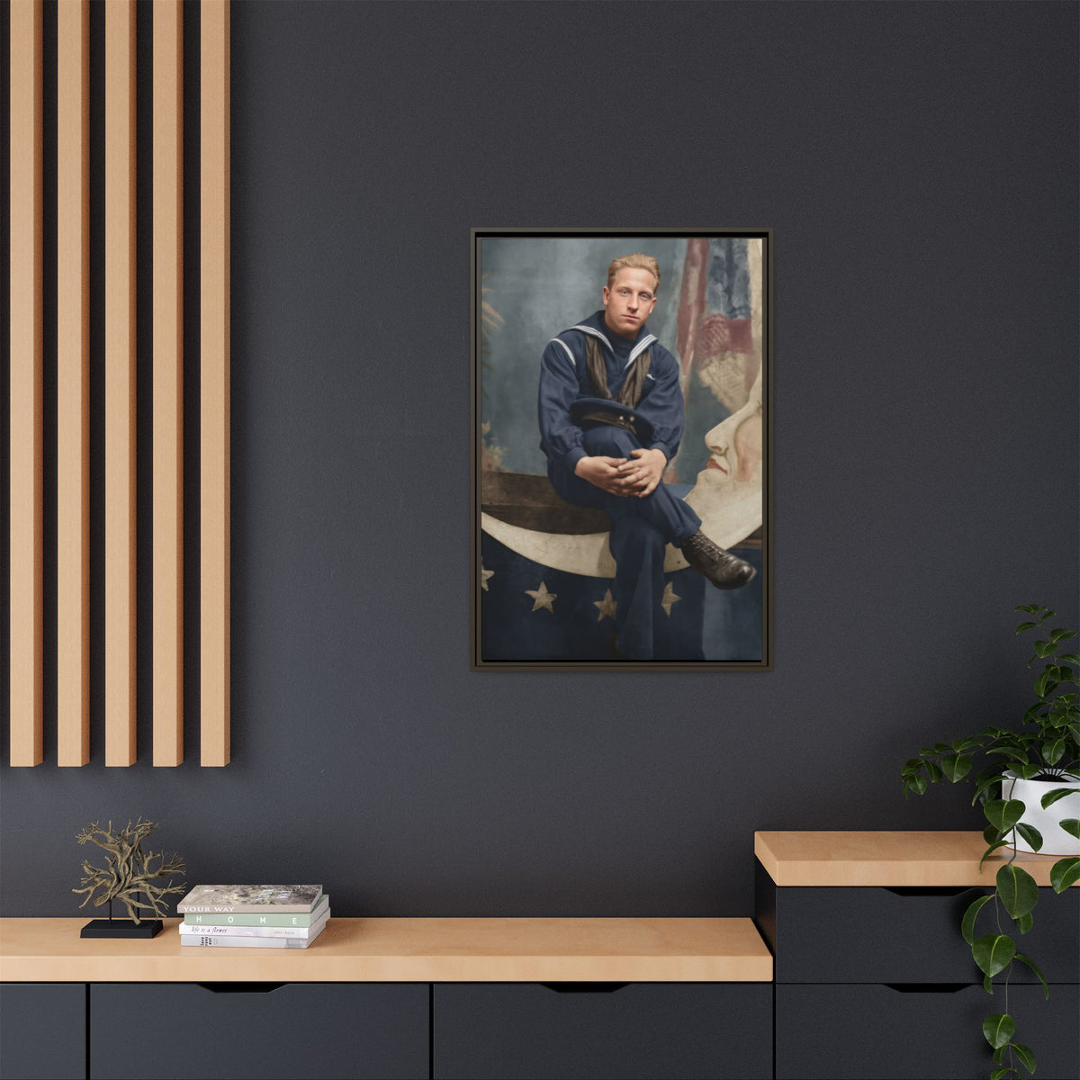 celibataire 016 | Framed Vintage Photo - Matte Canvas