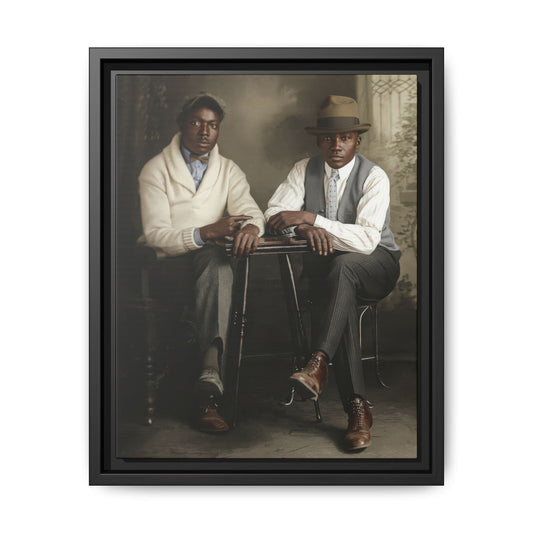 early twentieth century portrait two black men vintage studio photograph