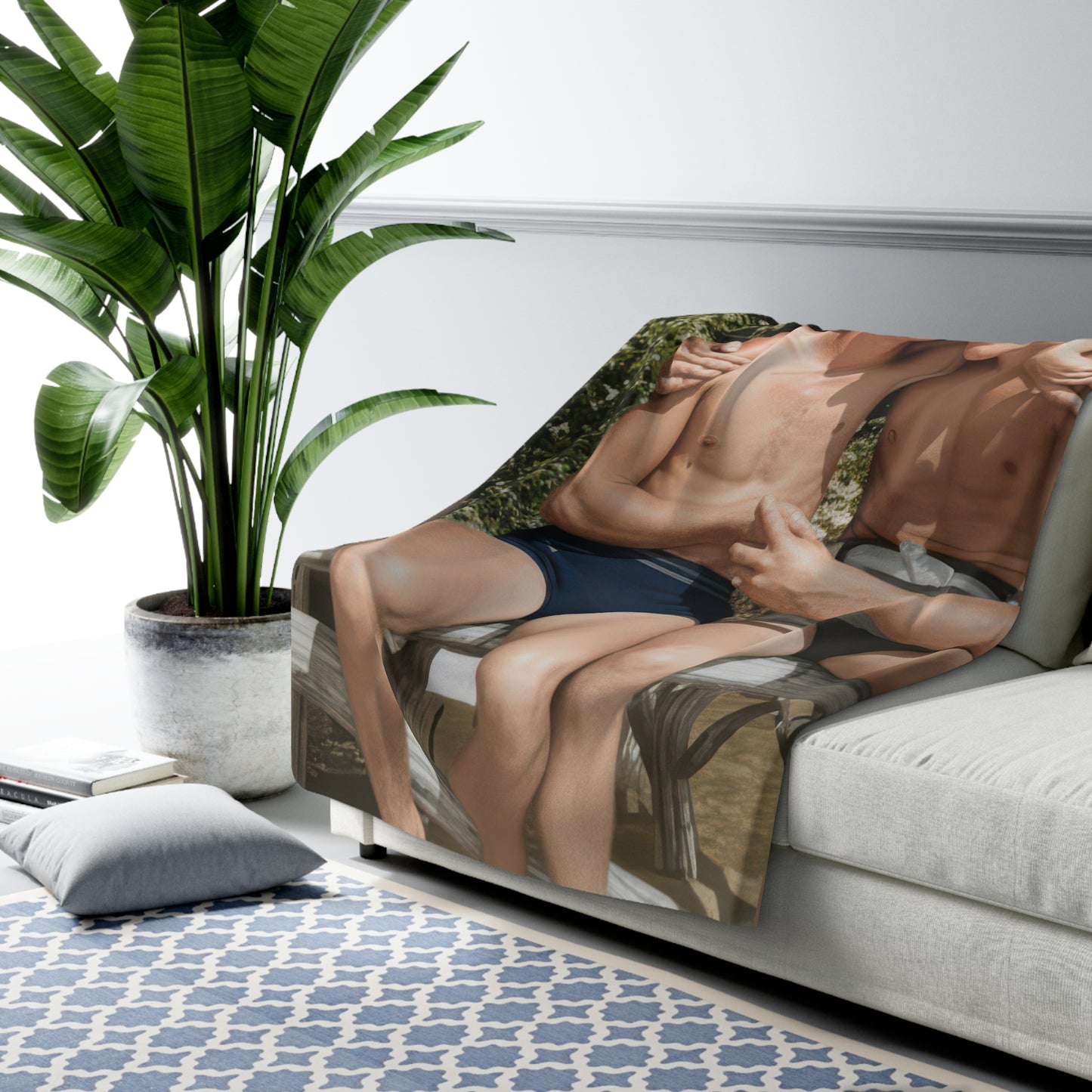 Heirloom Sherpa Blanket – nager 011 Figure Premium fleece throw · 50x60, 60x80