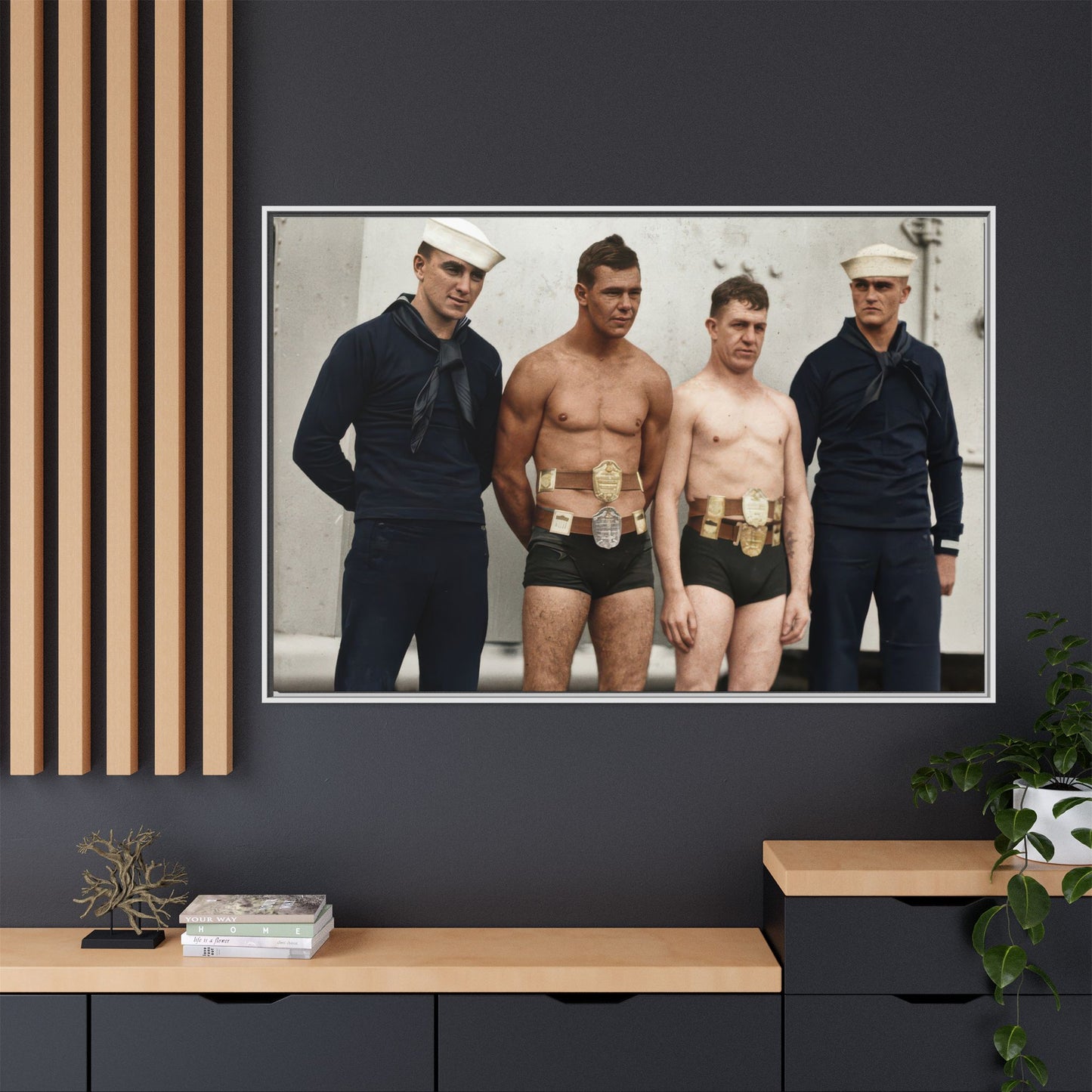 athlétisme 049 | Framed Vintage Photo - Matte Canvas