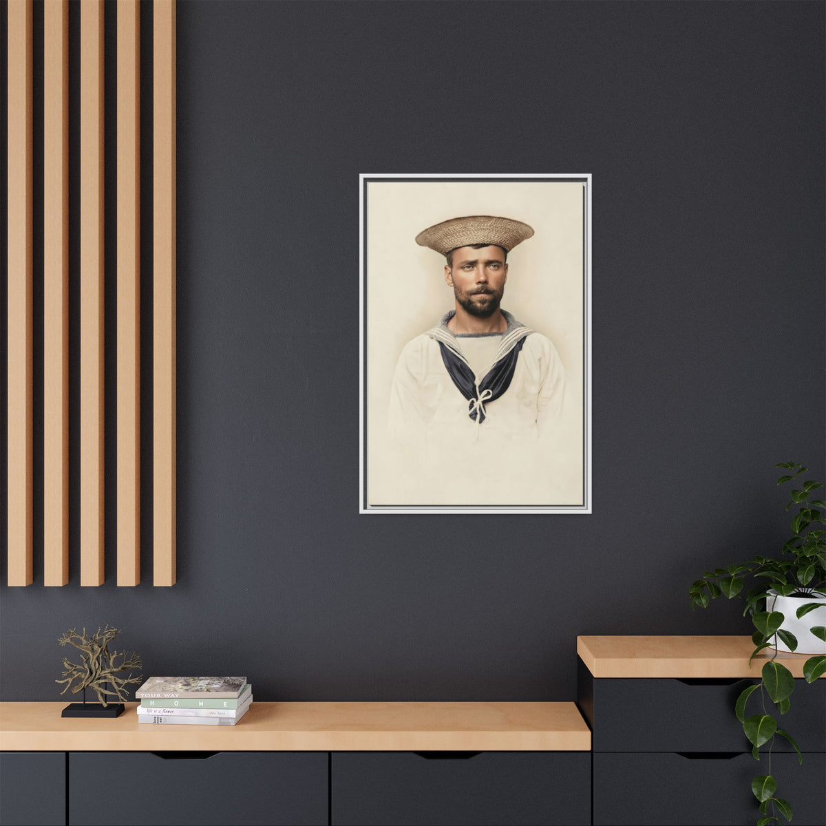 celibataire 020 | Framed Vintage Photo - Matte Canvas