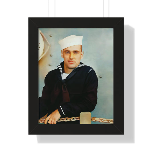 celibataire 023 | Framed Poster Vintage WWII Sailor US Navy Ship Photo Gay Queer LGBTQ Pride Gif