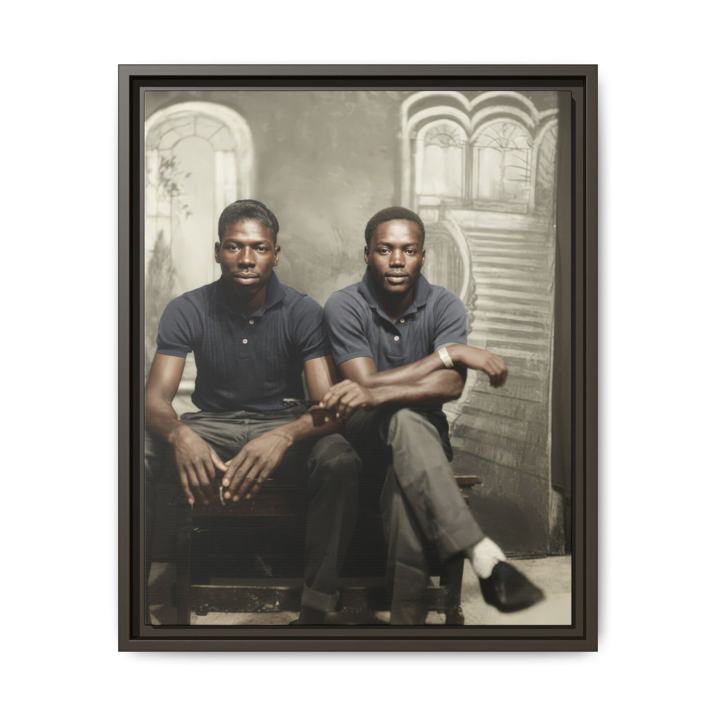 paire 044 | Framed Vintage Photo - Matte Canvas