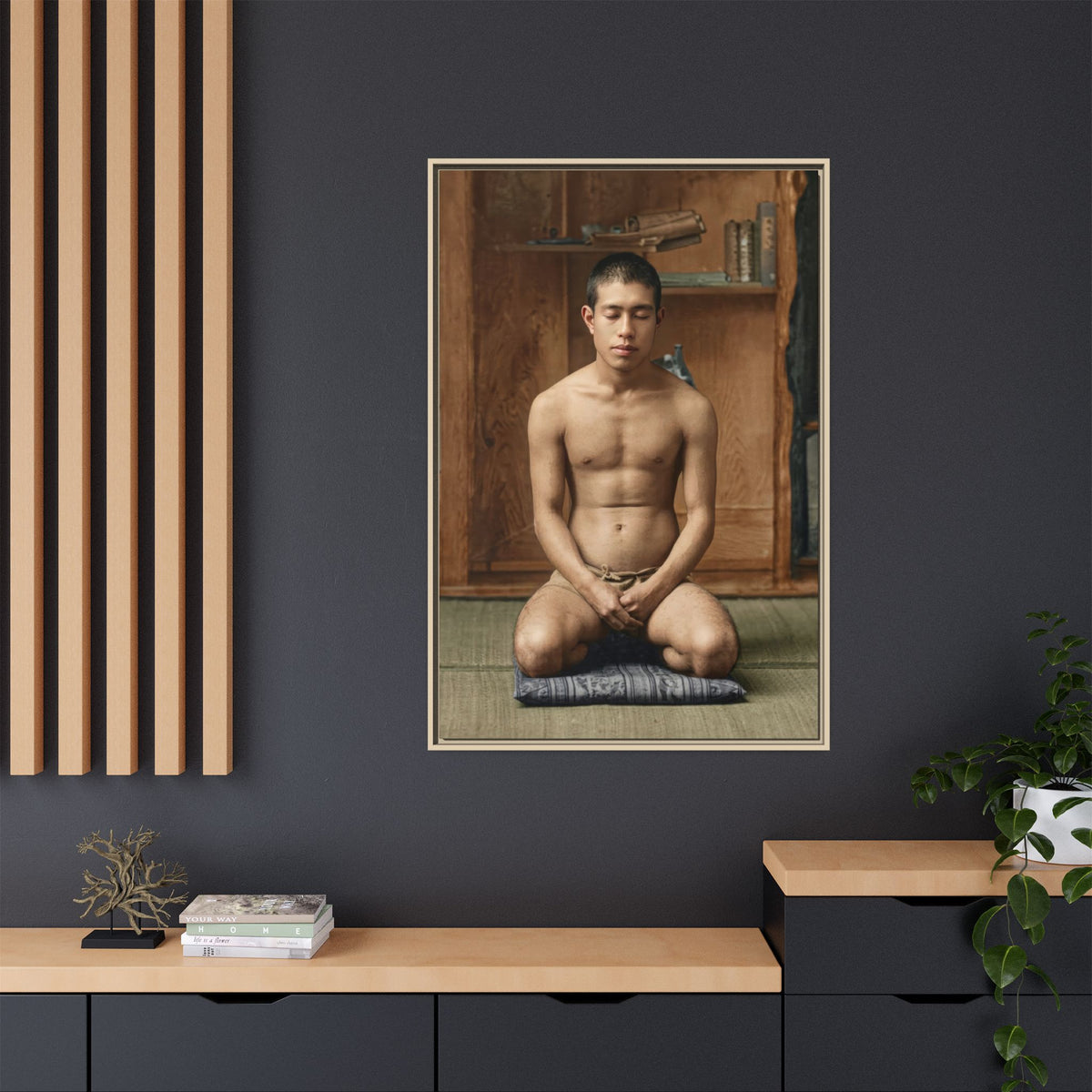 celibataire 025 | Framed Vintage Photo - Matte Canvas