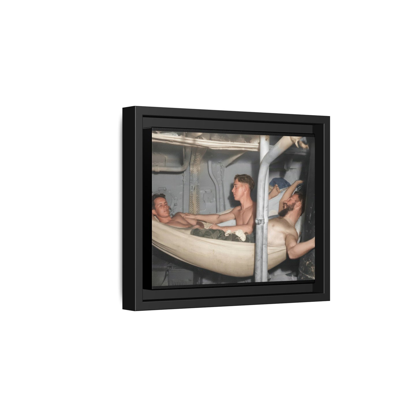 hommes 004 | Framed Vintage Photo - Matte Canvas
