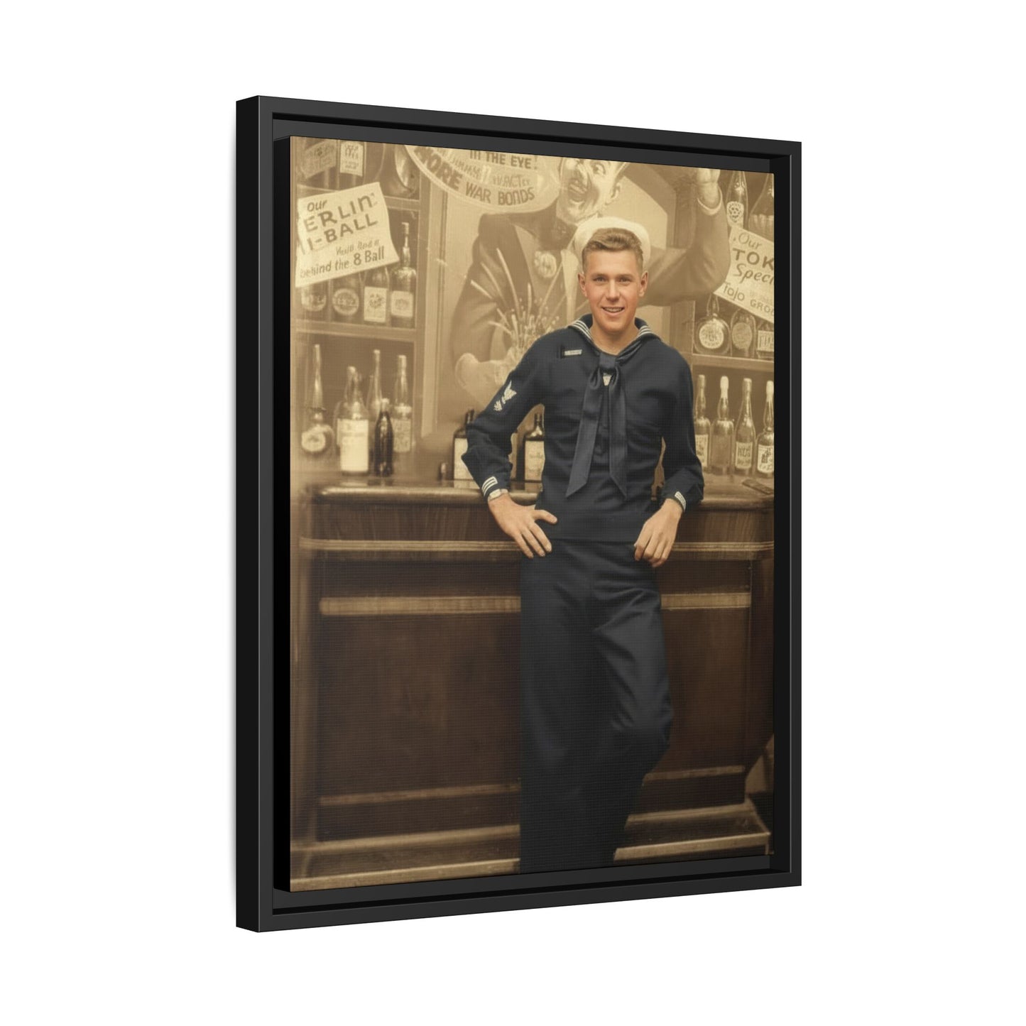 celibataire 006 | Framed Vintage Photo - Matte Canvas