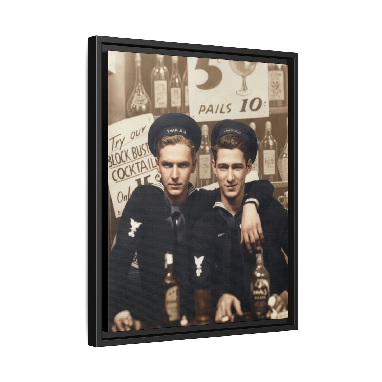 paire 036 | Framed Vintage Photo - Matte Canvas