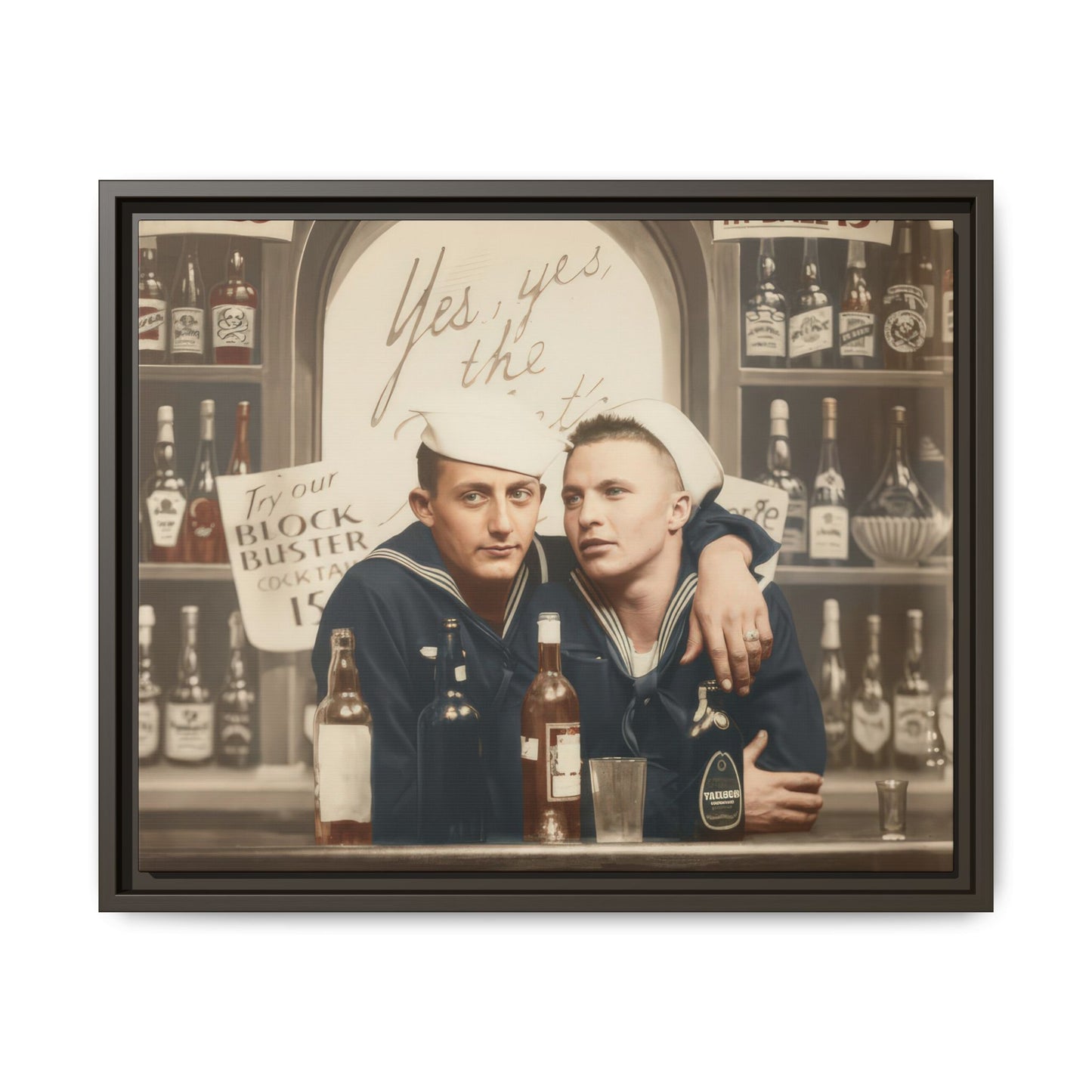 paire 048 | Framed Vintage Photo - Matte Canvas