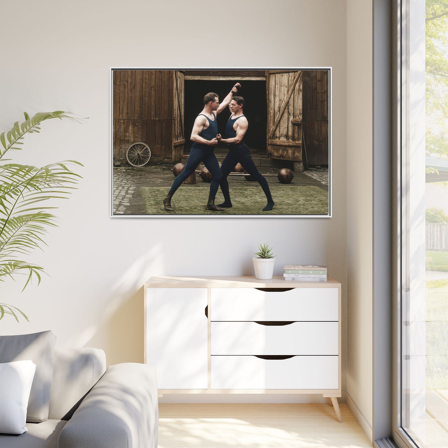 athlétisme 036 | Framed Vintage Photo - Matte Canvas