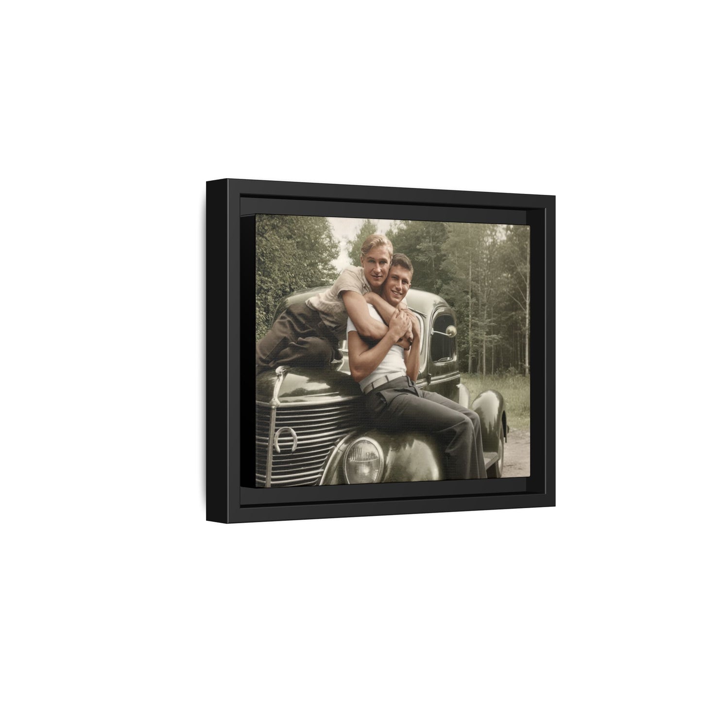 paire 045 | Framed Vintage Photo - Matte Canvas