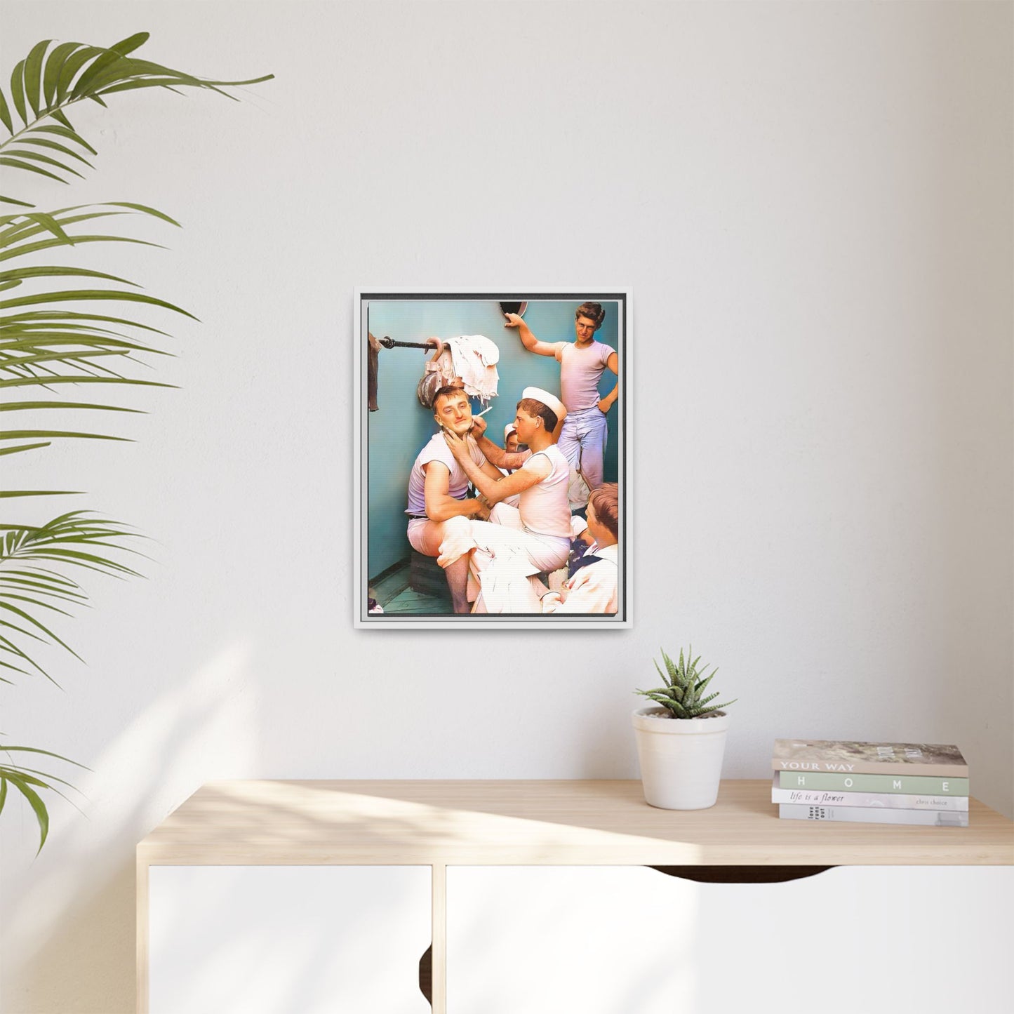 hommes 022 | Framed Vintage Photo - Matte Canvas