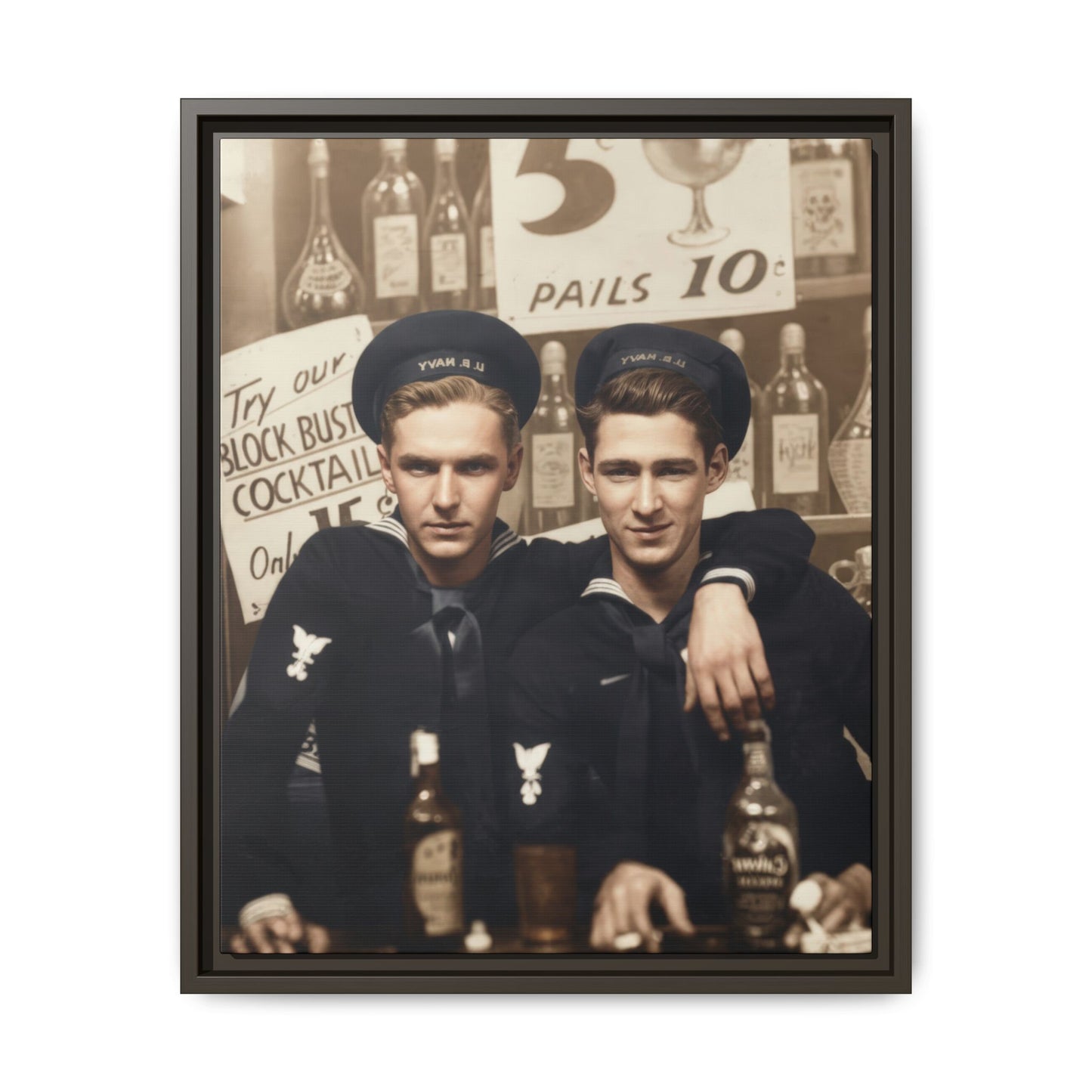 paire 036 | Framed Vintage Photo - Matte Canvas