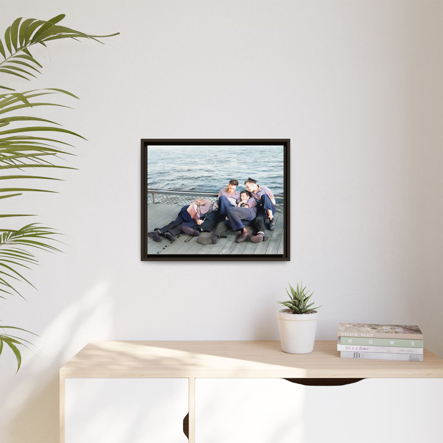 hommes 025 | Framed Vintage Photo - Matte Canvas