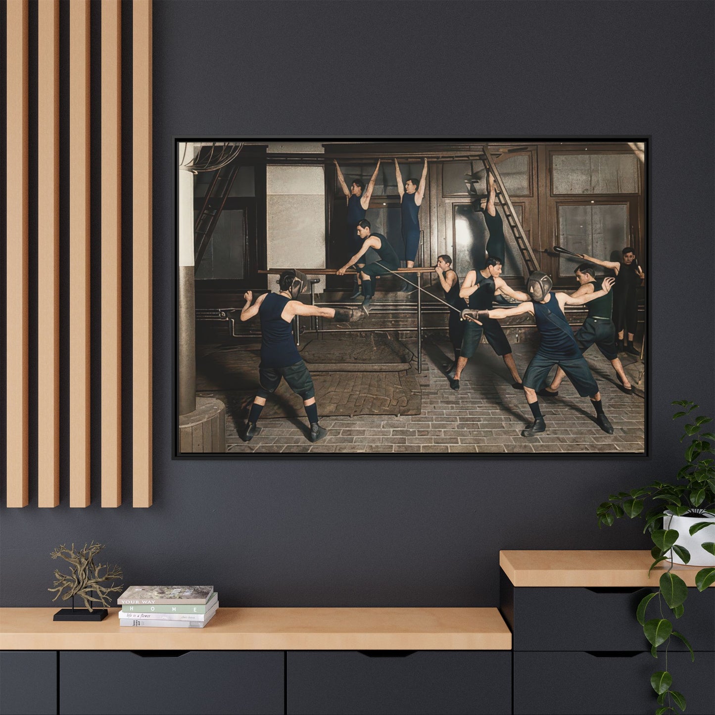 athlétisme 038 | Framed Vintage Photo - Matte Canvas