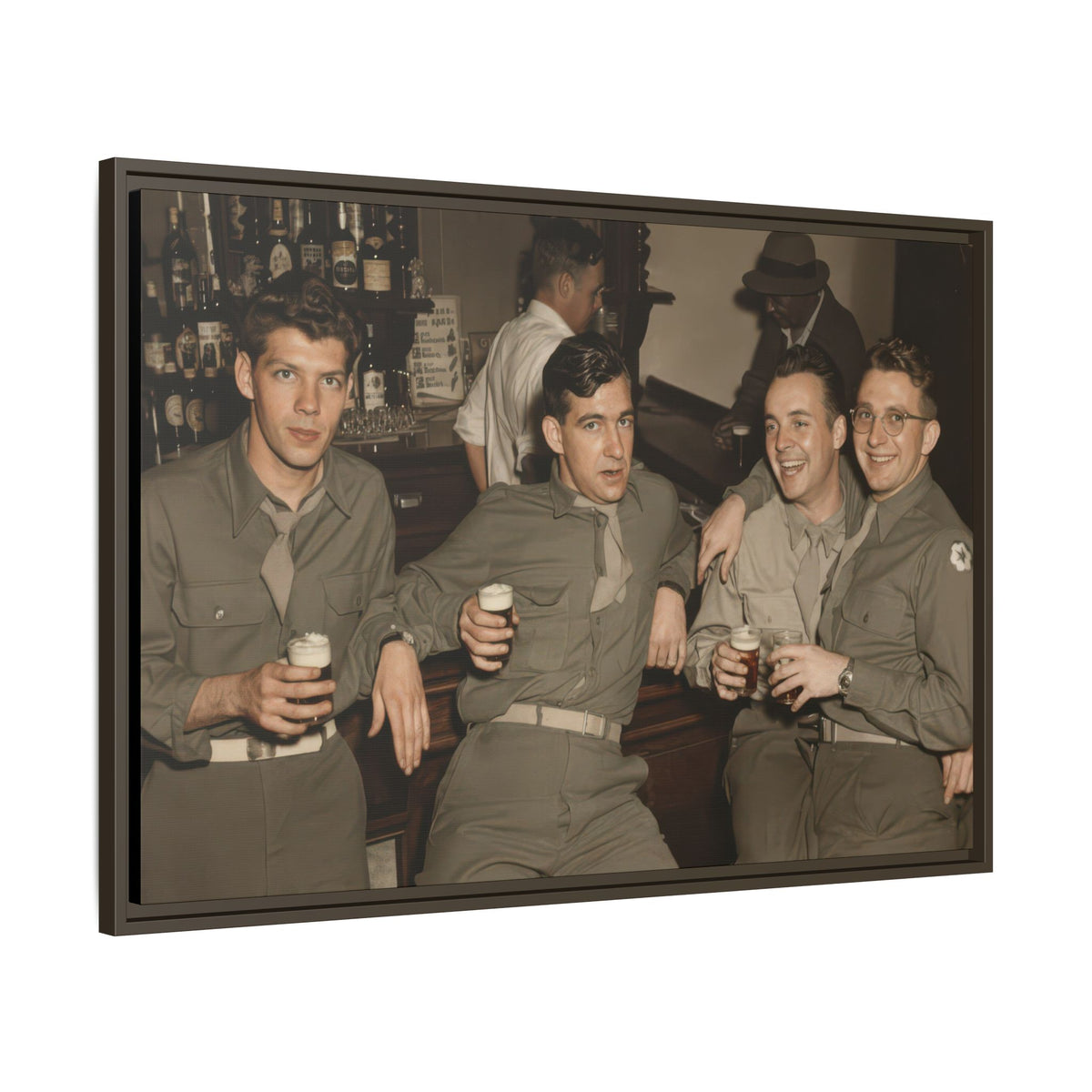 hommes 030 | Framed Vintage Photo - Matte Canvas