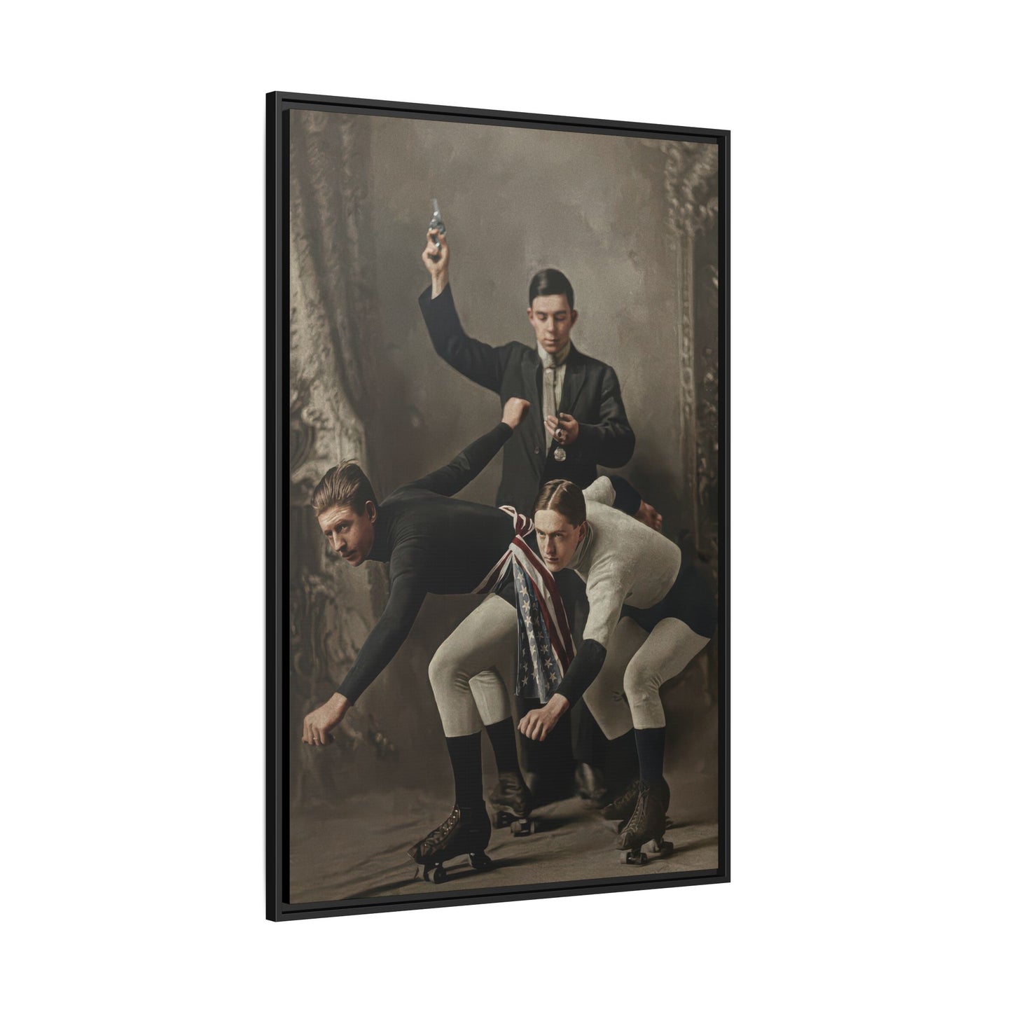 athlétisme 020 | Framed Vintage Photo - Matte Canvas