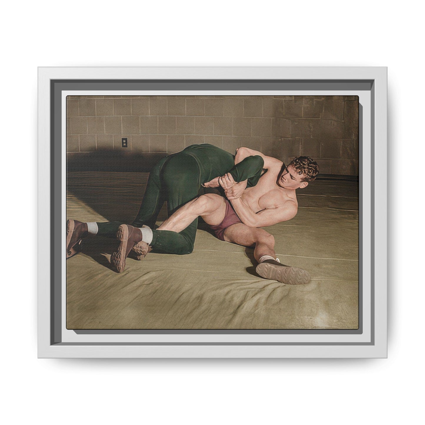 athlétisme 032 | Framed Vintage Photo - Matte Canvas