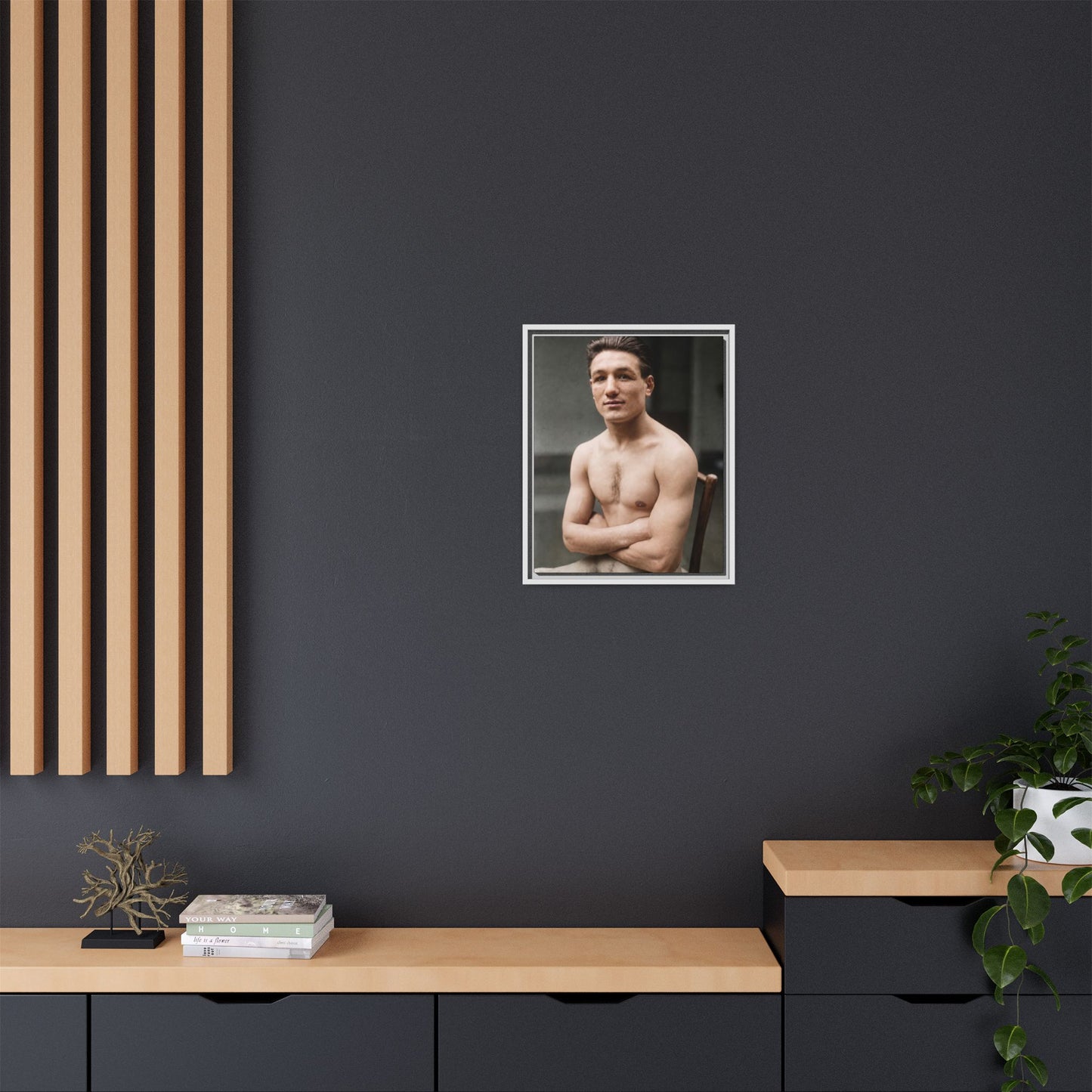 athlétisme 046 | Framed Vintage Photo - Matte Canvas
