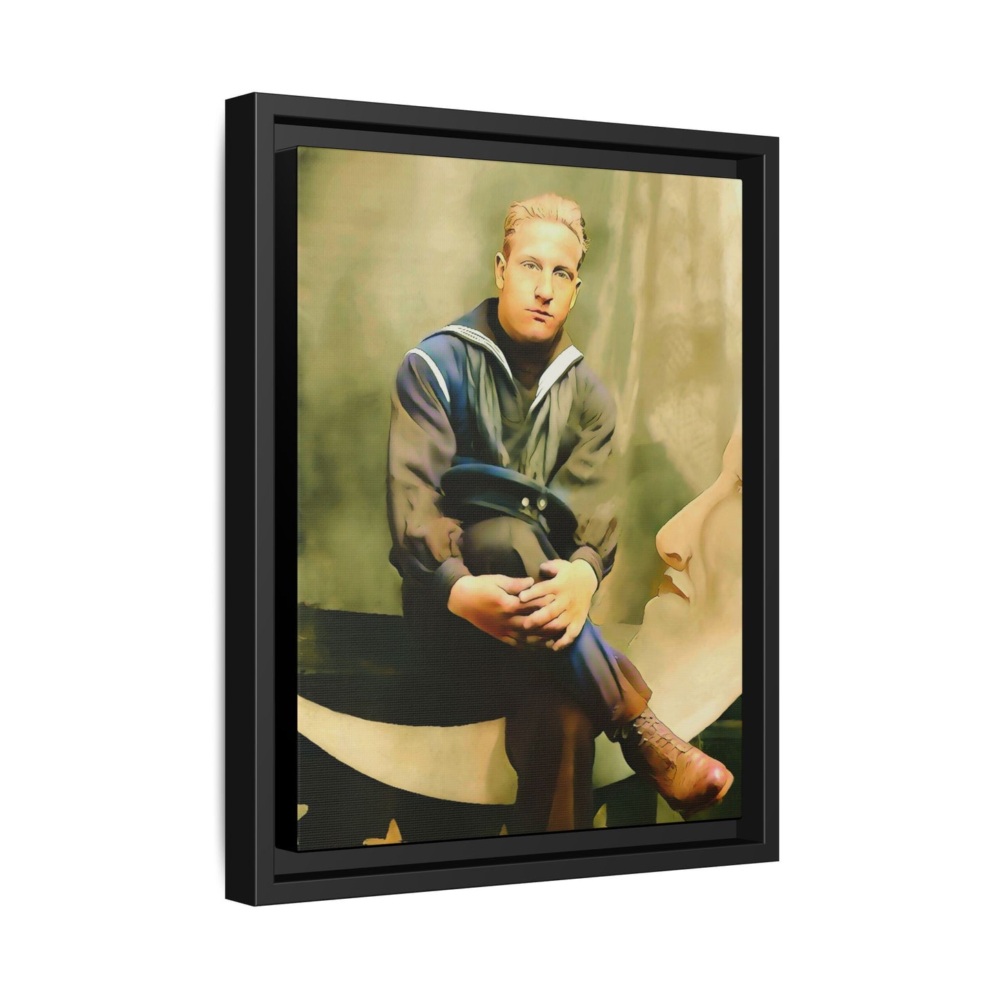 celibataire 016 | Framed Vintage Photo - Matte Canvas