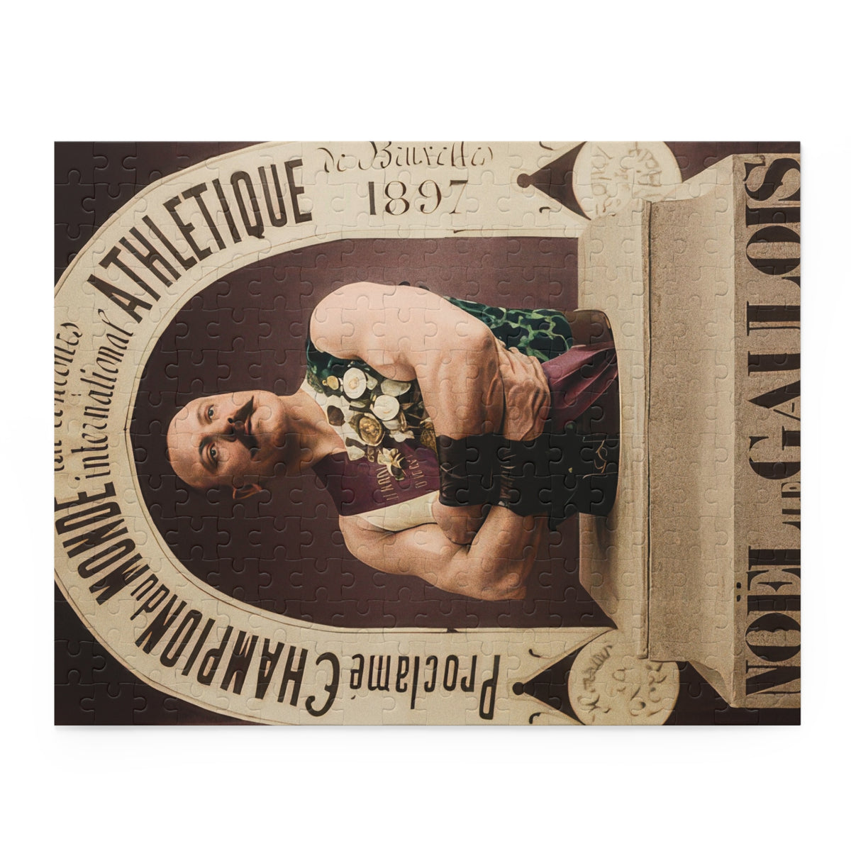 Noël le Gaulois Vintage Strongman Jigsaw Puzzle | LGBTQ+ Heritage | athlétisme 045