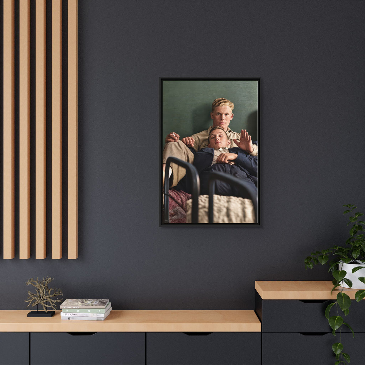 paire 046 | Framed Vintage Photo - Matte Canvas