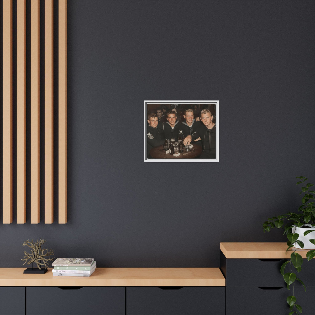 hommes 007 | Framed Vintage Photo - Matte Canvas2