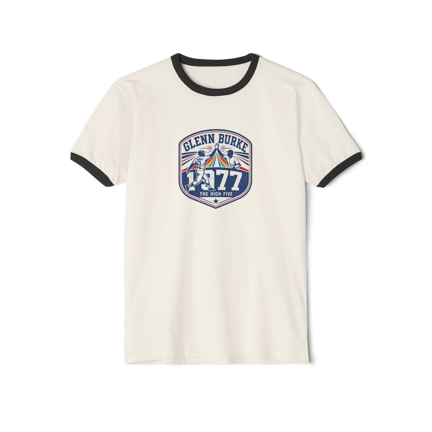 vintage baseball pride tee 1977 high five 