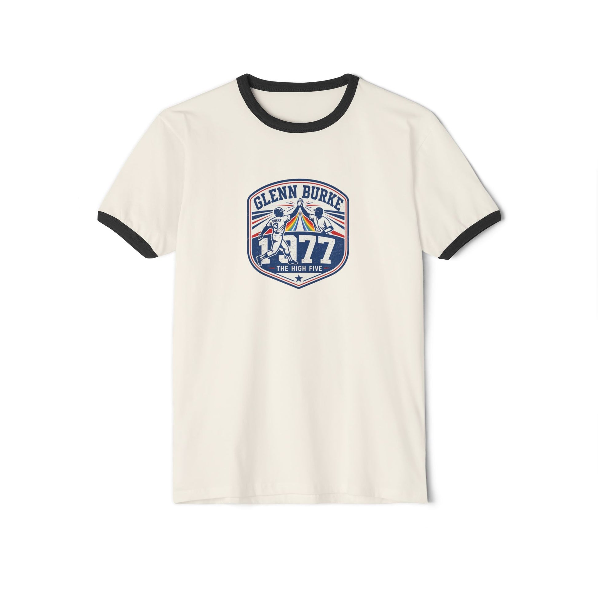 vintage baseball pride tee 1977 high five 
