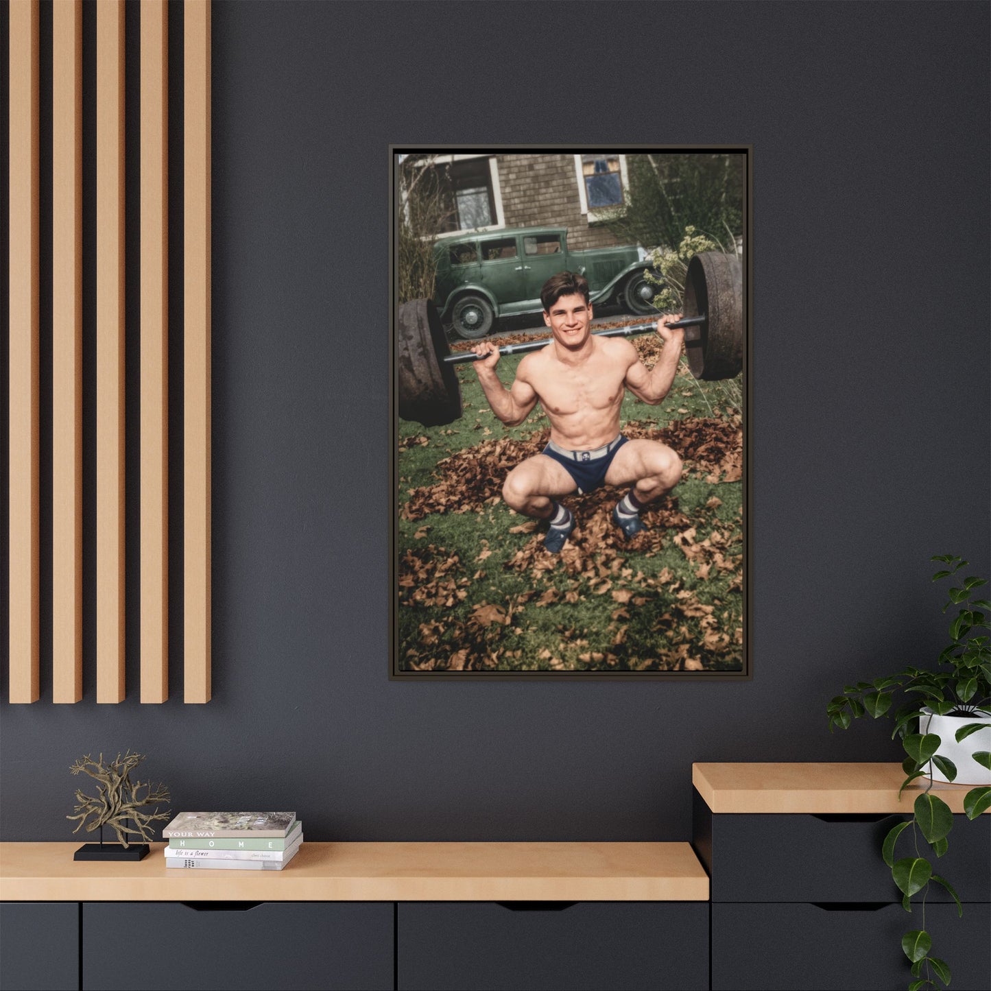 athlétisme 051 | Framed Vintage Photo - Matte Canvas