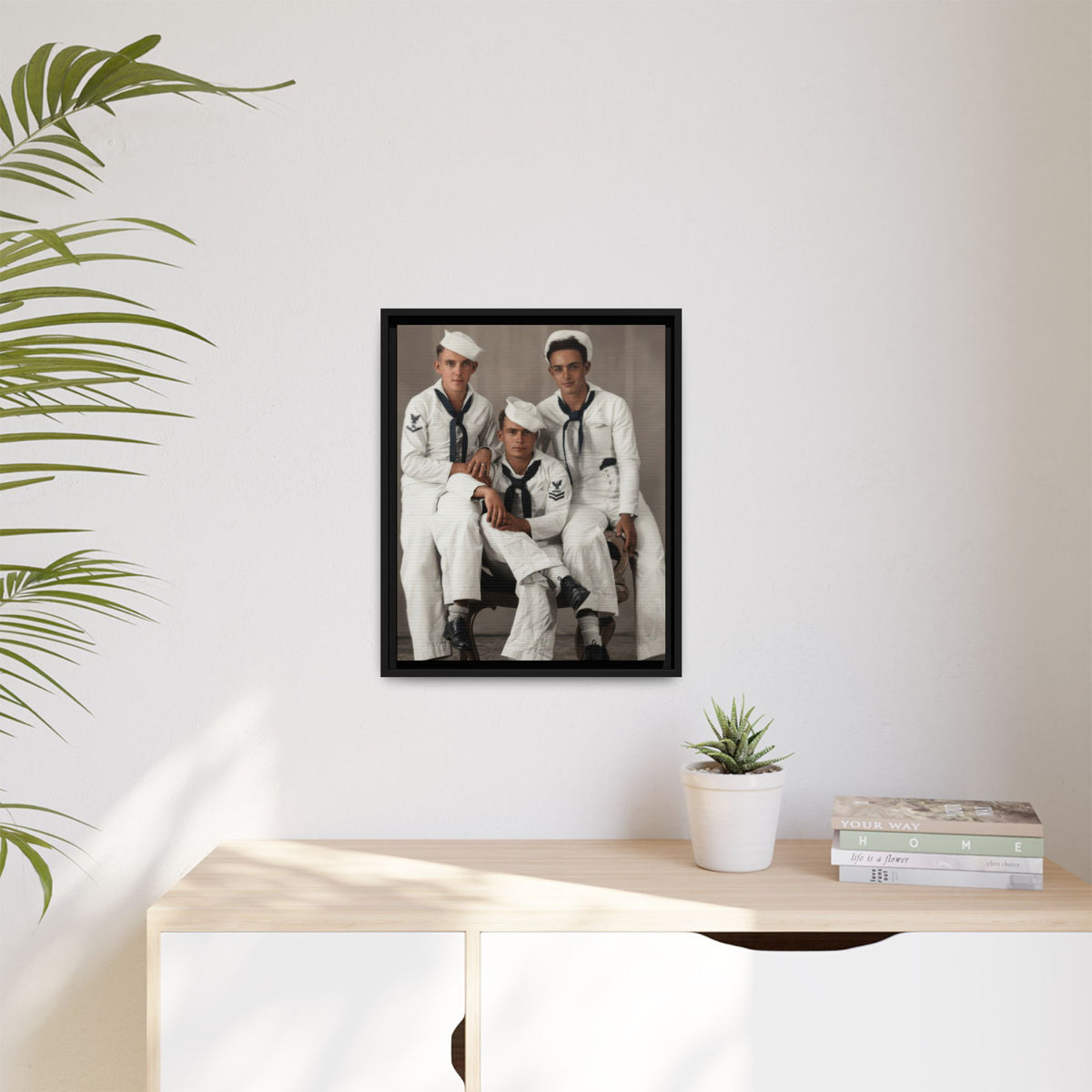 hommes 008 | Framed Vintage Photo - Matte Canvas