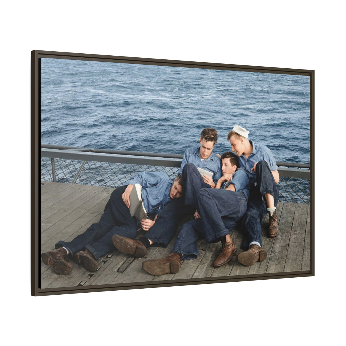 hommes 025 | Framed Vintage Photo - Matte Canvas