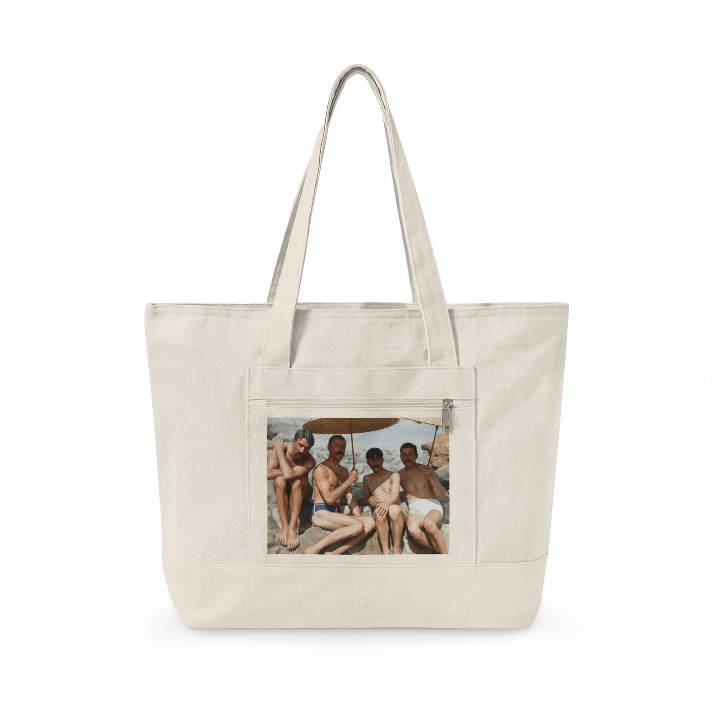 Beach Day Zippered Canvas Tote | Nager 030