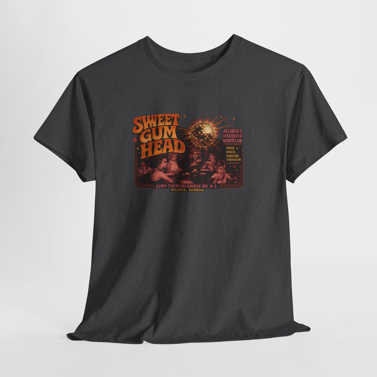 Sweet Gum Head | Atlanta LGBTQ History T-Shirt | Historic Disco & Drag Nightclub Tee | Cheshire Bridge Road Georgia